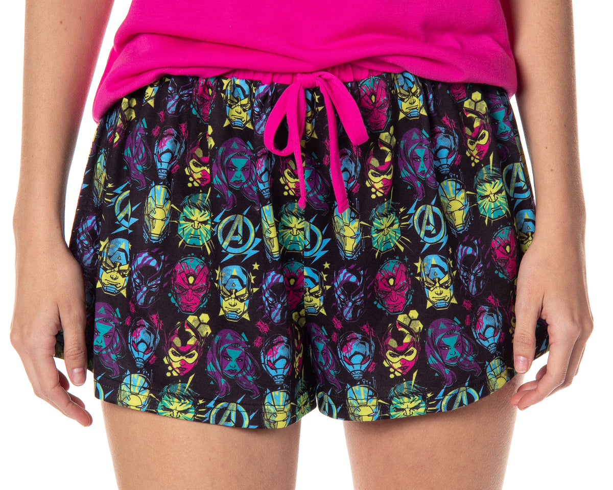 Marvel Womens' The Avengers Characters Hulk Sleep Pajama Set Shorts