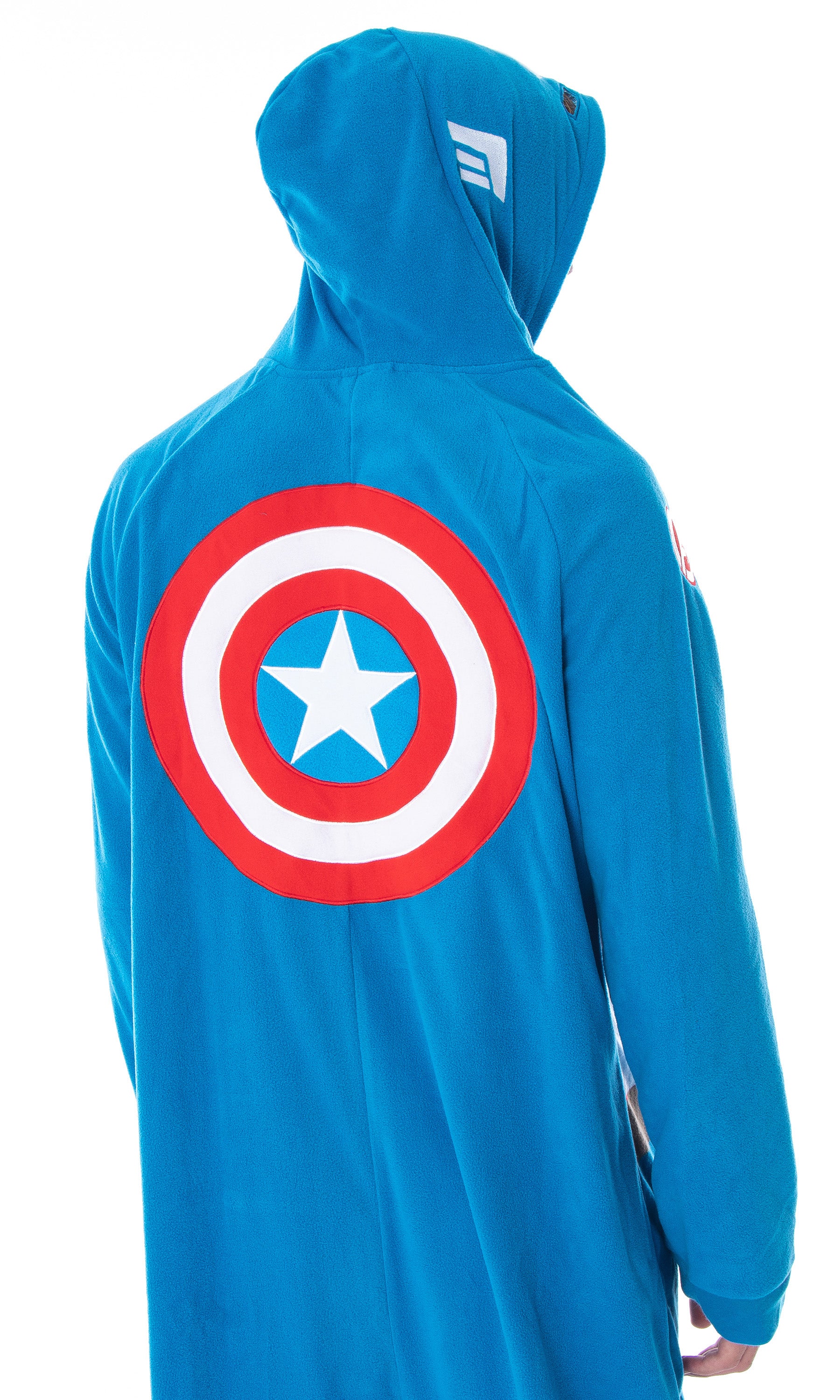 Marvel Men's Captain America Classic Cap Costume Pajama Union Suit