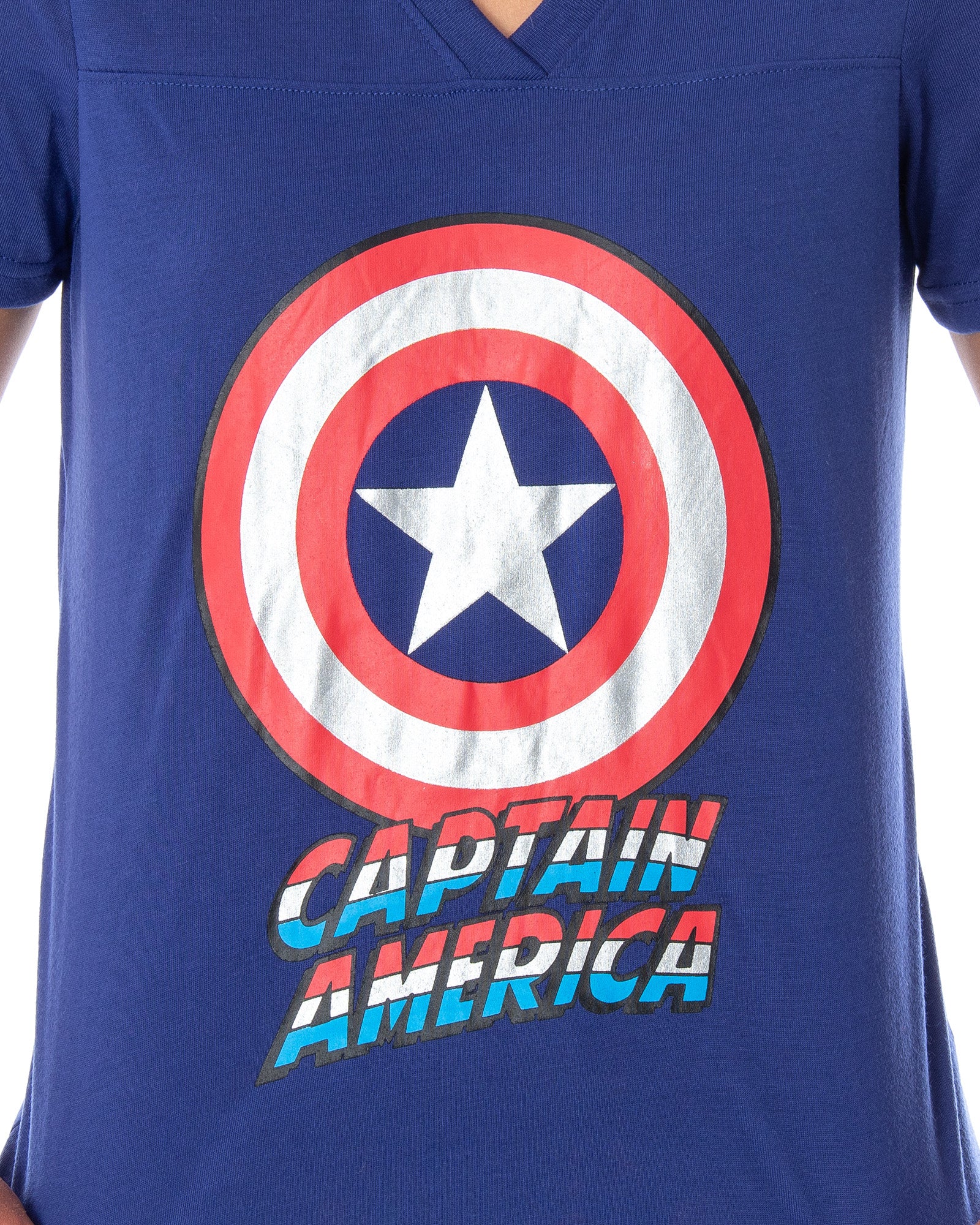 Marvel Comics Women's Captain America Shirt And Jogger Pants Pajama Set