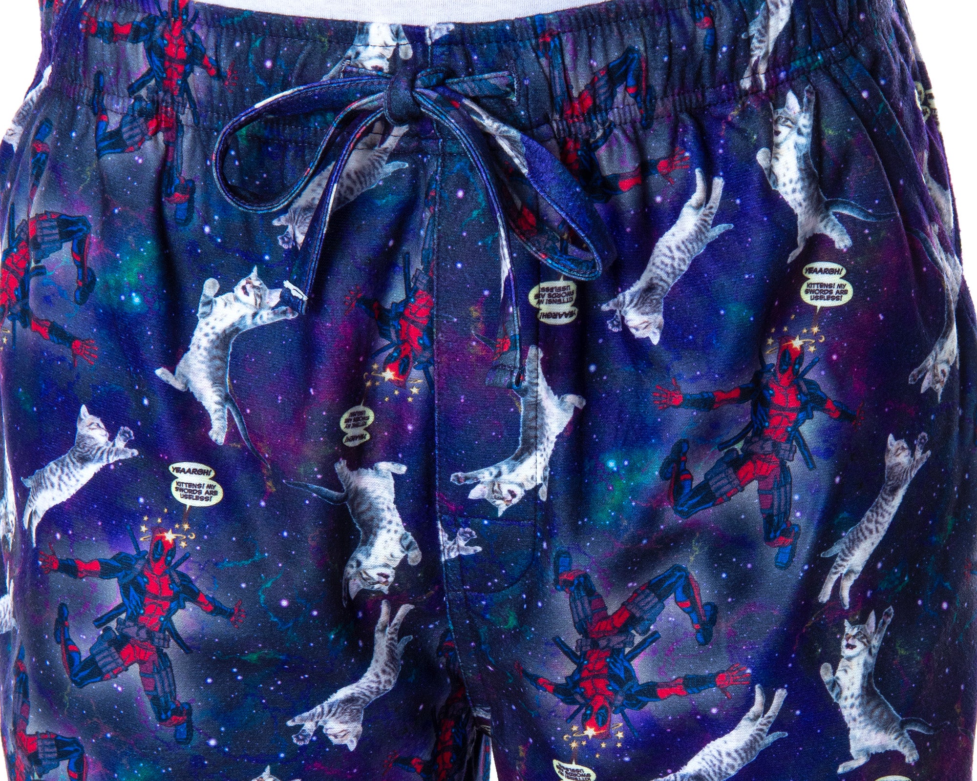Marvel Men's Deadpool and Kittens In Space Sleep Lounge Pajama Pants