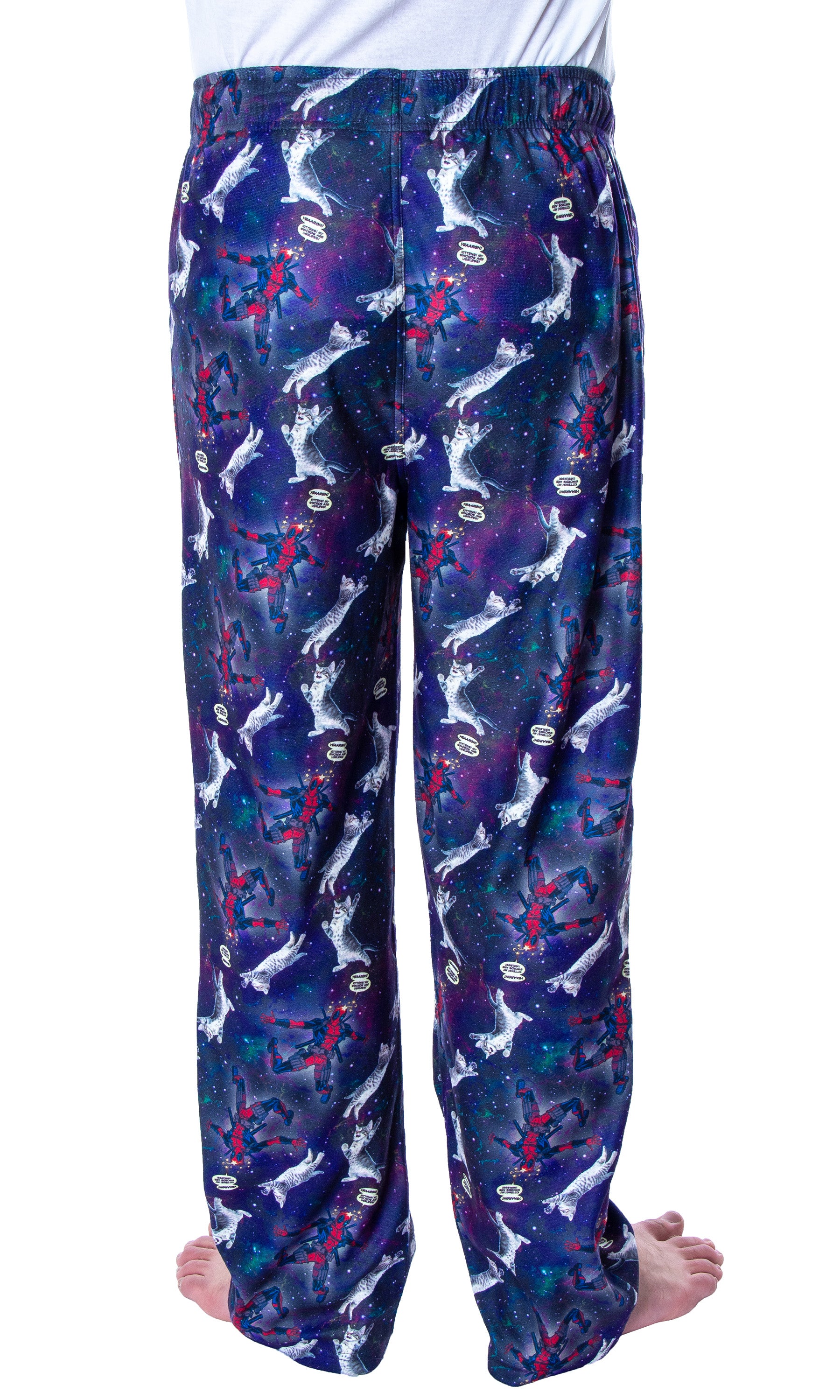 Marvel Men's Deadpool and Kittens In Space Sleep Lounge Pajama Pants
