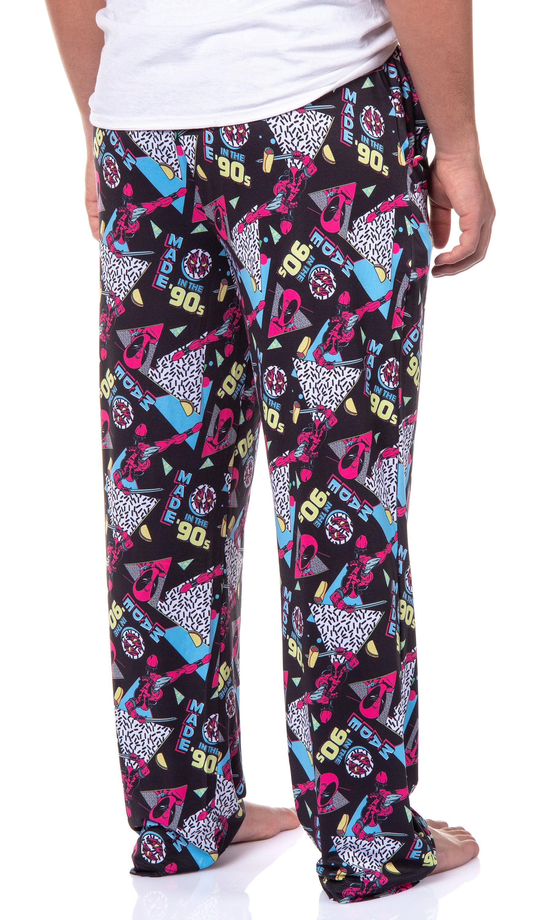 Marvel Comics Mens' Deadpool Retro Made In The '90s Sleep Pajama Pants