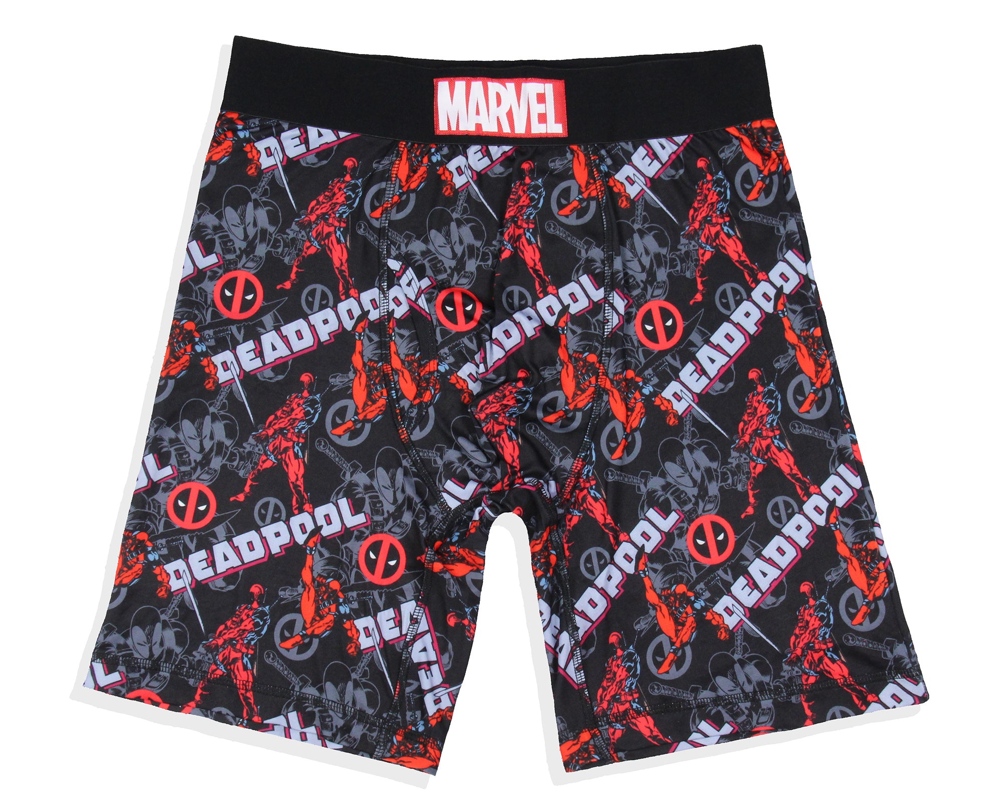 Marvel Comics Men's Deadpool Allover Tag-Free Boxers Underwear Boxer Briefs