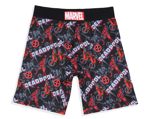 Marvel Comics Men's Deadpool Allover Print Tag-Free Boxers Underwear Boxer Briefs