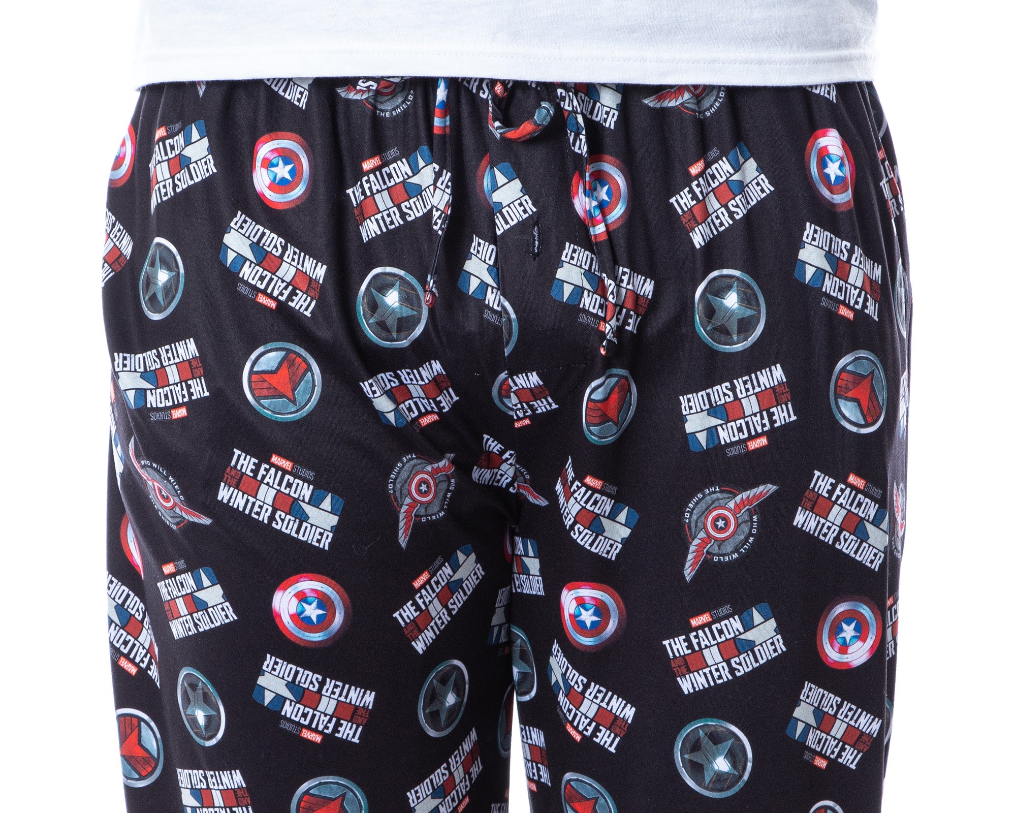 Marvel Mens' The Falcon and the Winter Soldier Tossed Print Pajama Pants