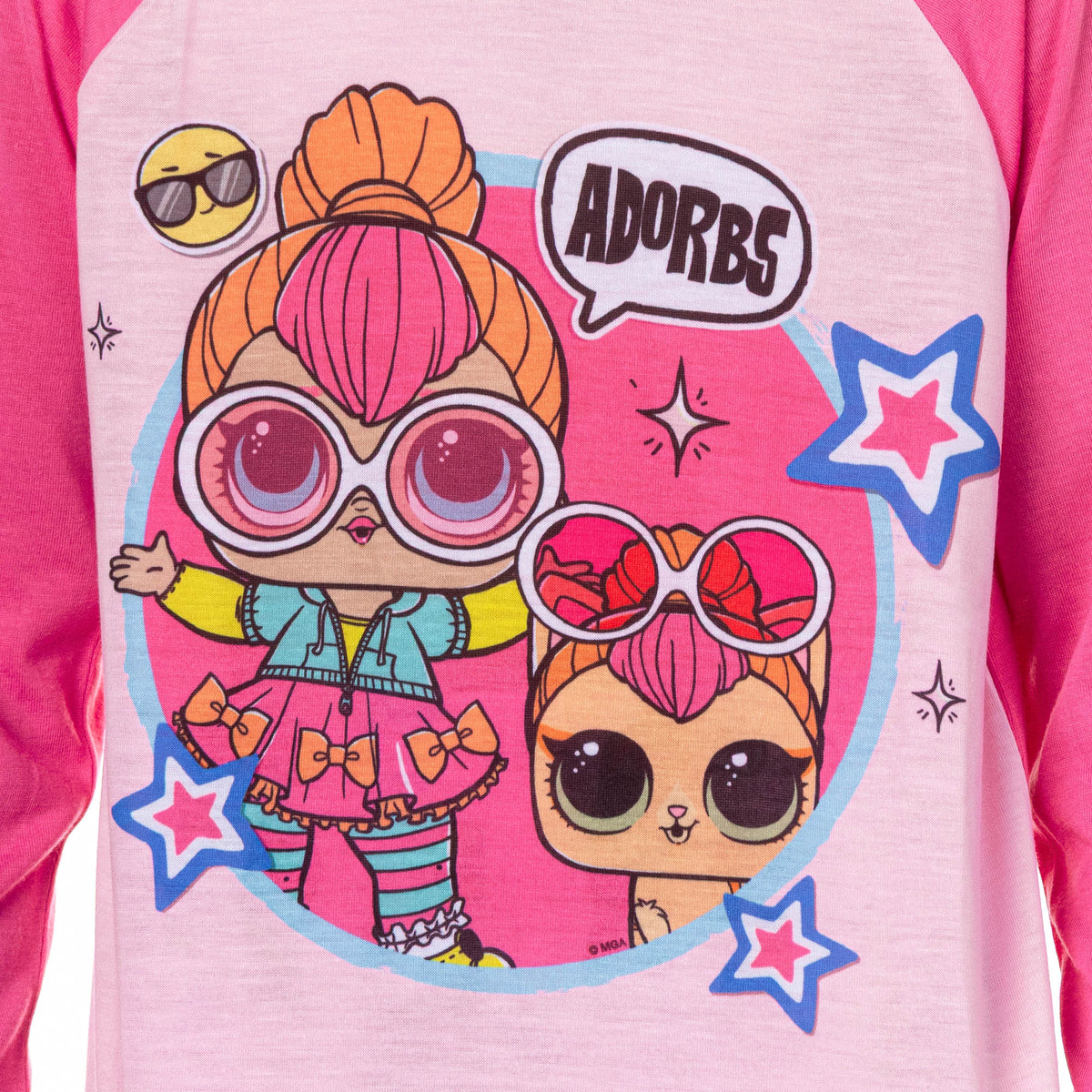 L.O.L. Surprise! Pajamas Girl's Adorbs Neon Q.T. Long Sleeve Sleep Set