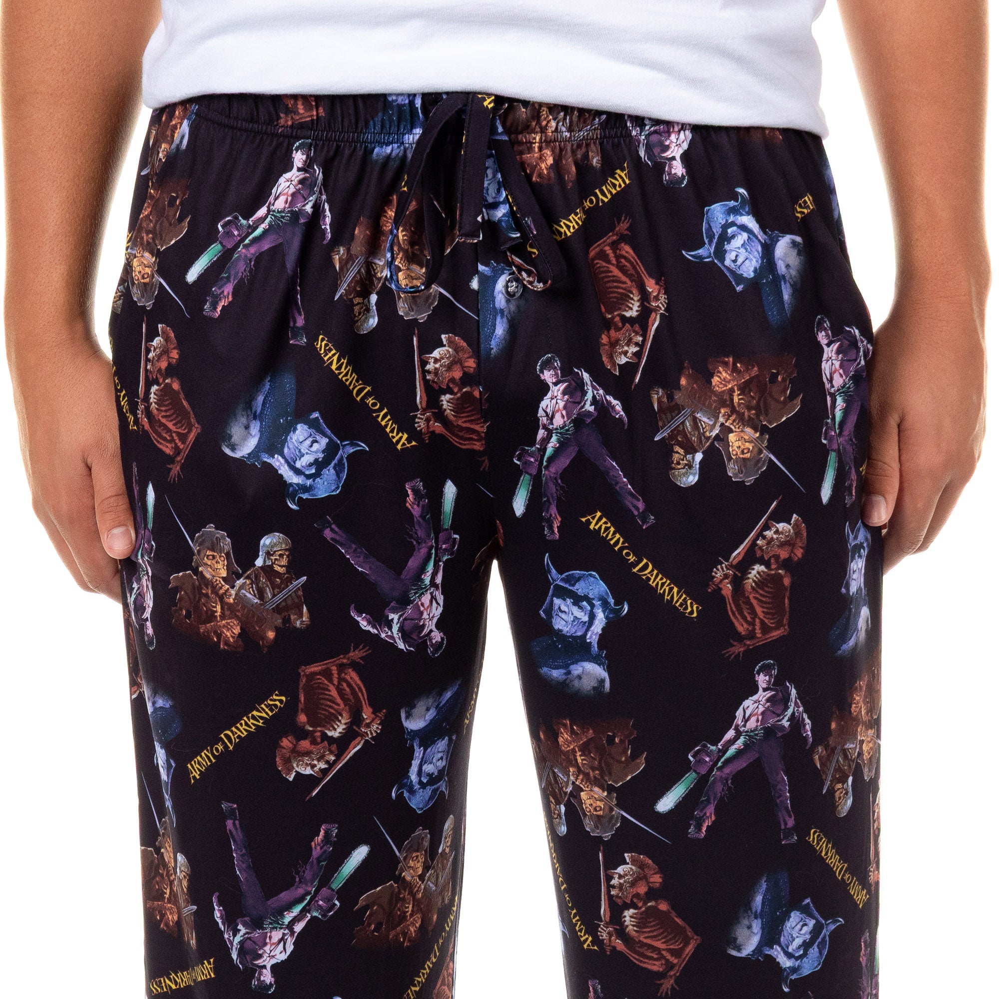 Army Of Darkness Pajamas Men's Skeleton Deadites Lounge Sleep PJ Pants