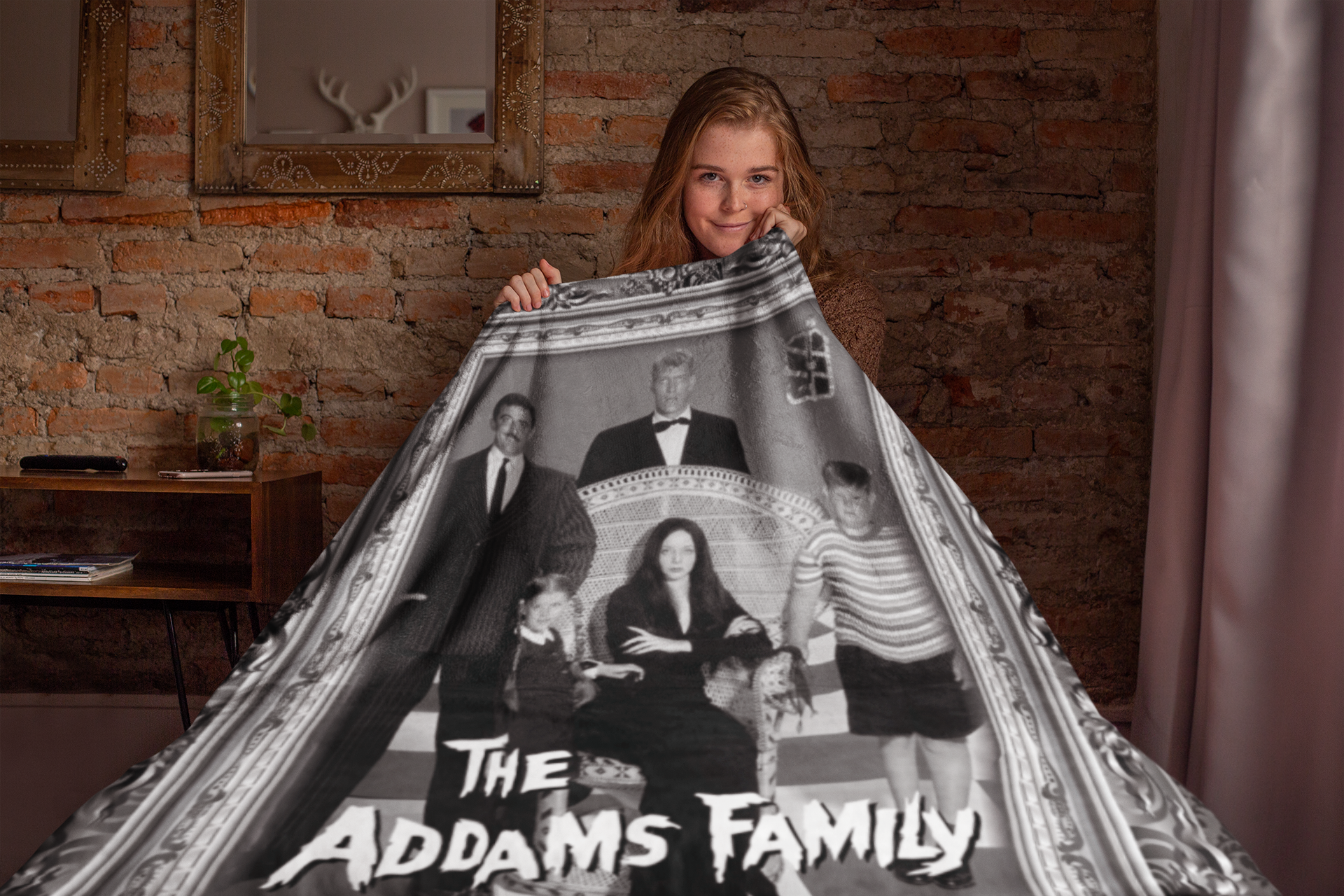 MGM The Addams Family Super Soft And Cuddly Plush Fleece Throw Blanket