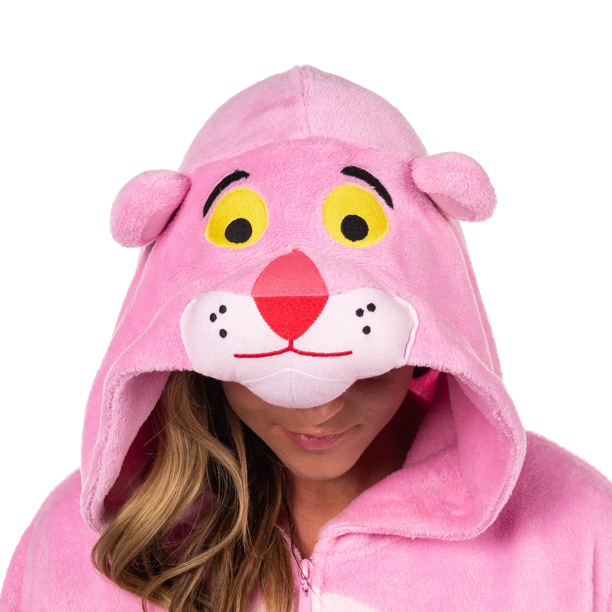 The Pink Panther Union Suit Adult Kigurumi Costume Fleece Pajama