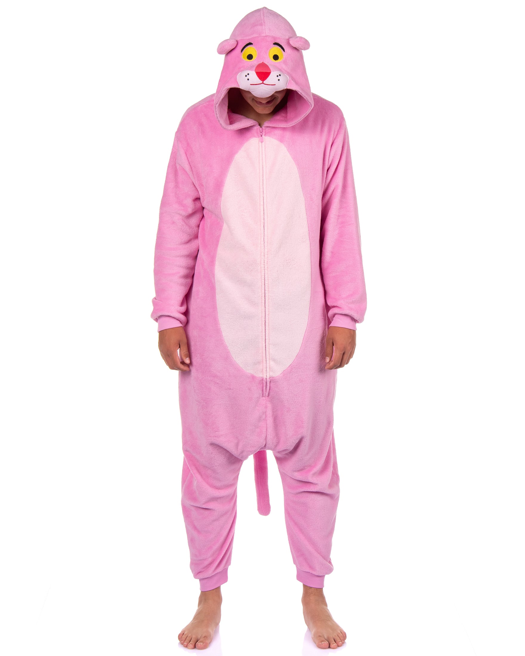 The Pink Panther Union Suit Adult Kigurumi Costume Fleece Pajama