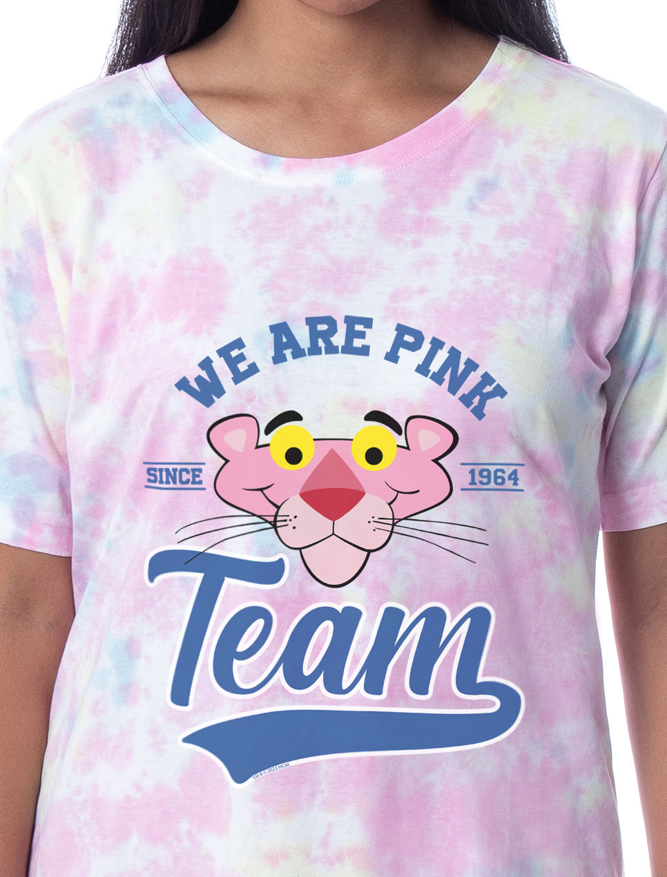 The Pink Panther Womens' 1964 We Are Pink Team Nightgown Sleep Pajama Shirt