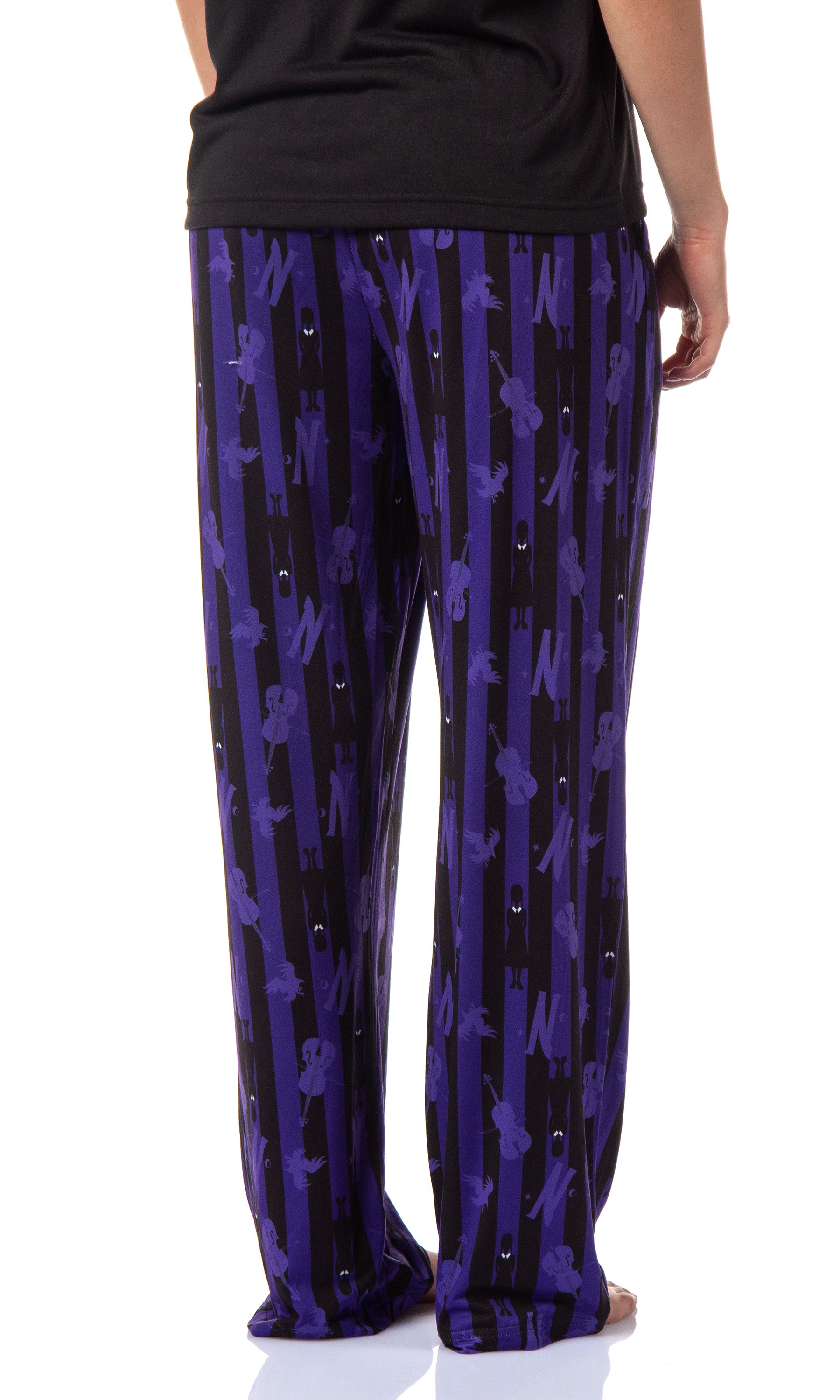 Wednesday Addams Women's Nevermore Academy Allover Print Sleep Pajama Pants
