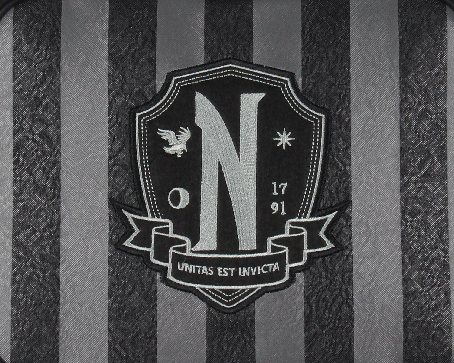 Wednesday Addams TV Show Striped Nevermore Academy Insulated Lunch Box Bag Tote