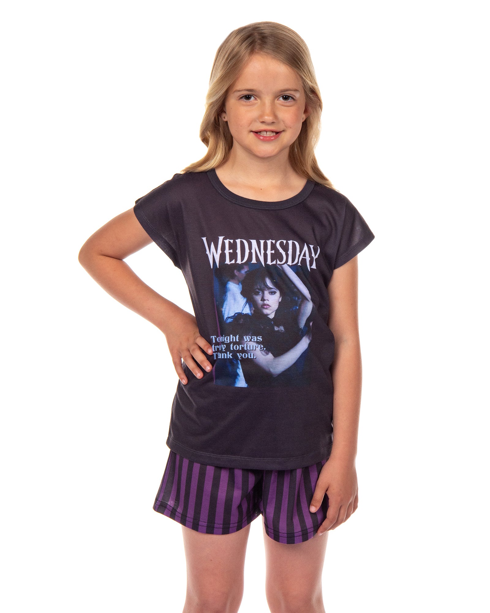 Addams Family Wednesday Girls' Pajamas Tonight Was Torture Sleep Set