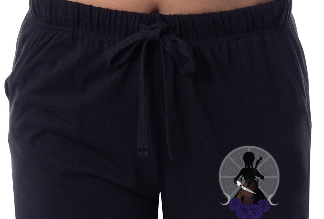 Wednesday Womens' TV Show Series Title Logo Character Sleep Pajama Pants