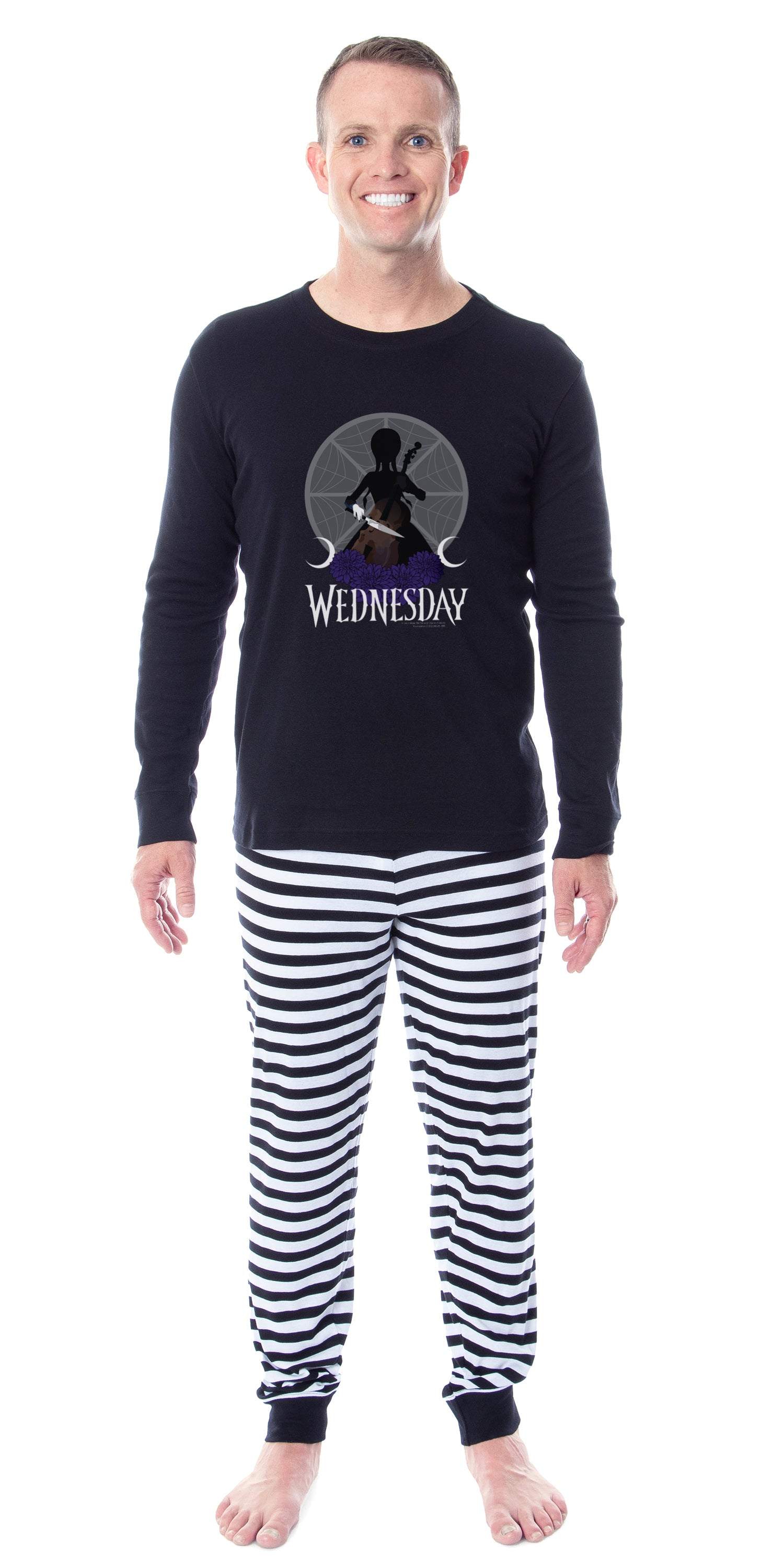 The Addams Family Wednesday Family 2 Piece Unisex Sleep Pajama Set