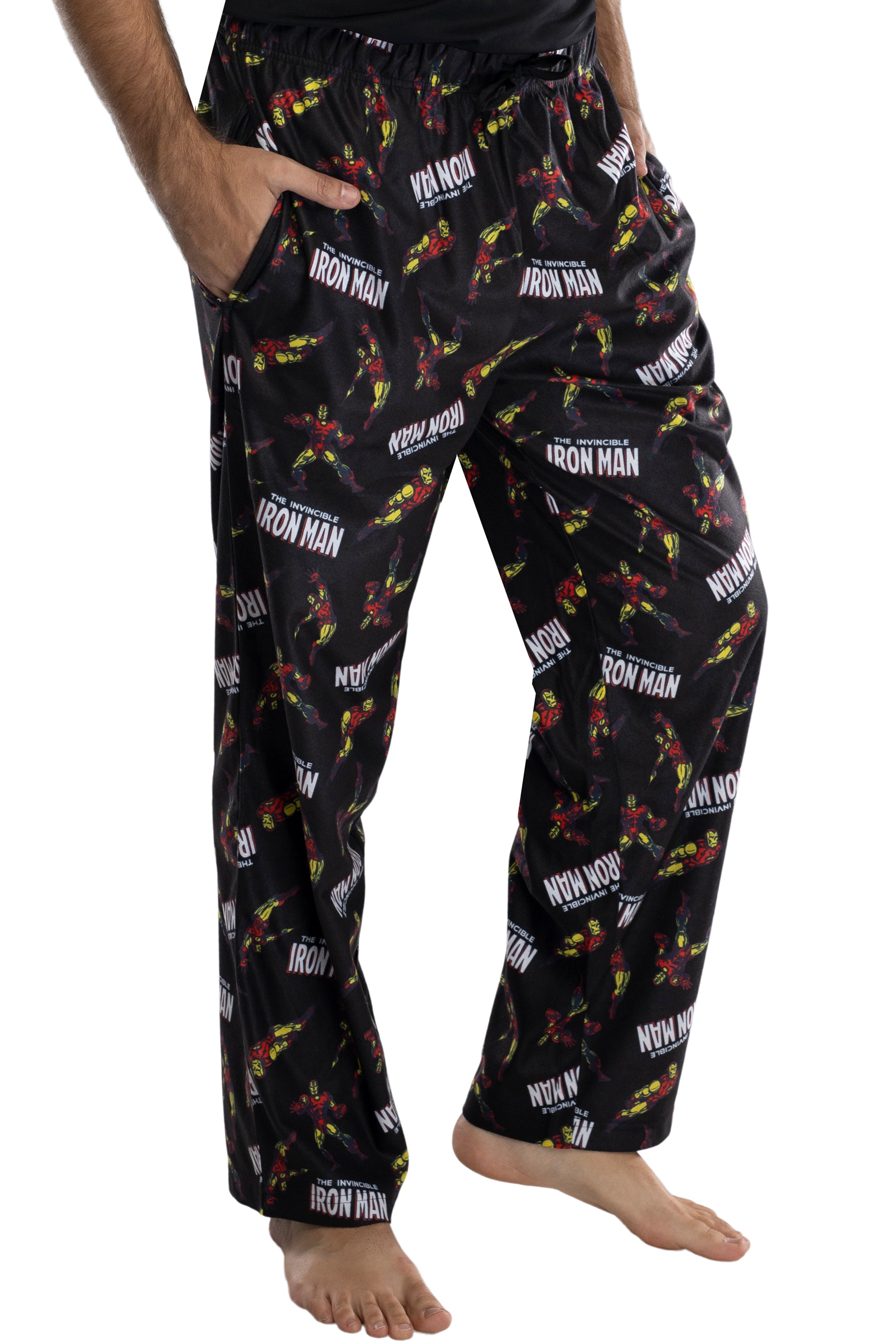Marvel Men's Iron Man Retro Allover Print Loungewear Pajama Pants