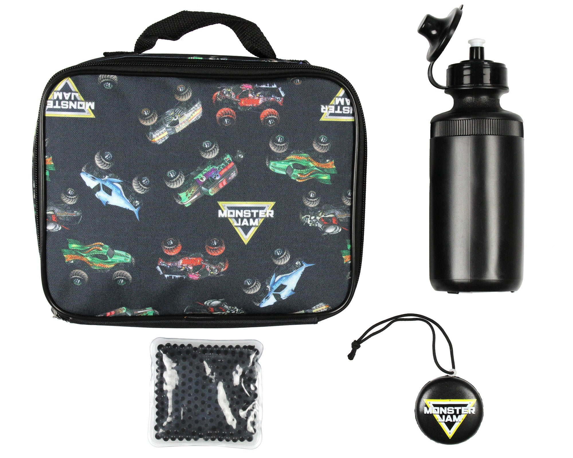 Monster Jam Monster Trucks Backpack Lunch Bag Water Bottle 5 PC Mega Set