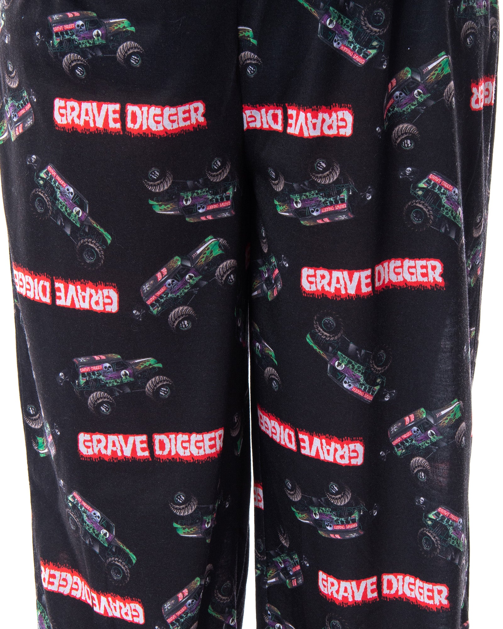 Monster Jam Boys' Grave Digger Monster Truck Shirt And Pants Pajama Set