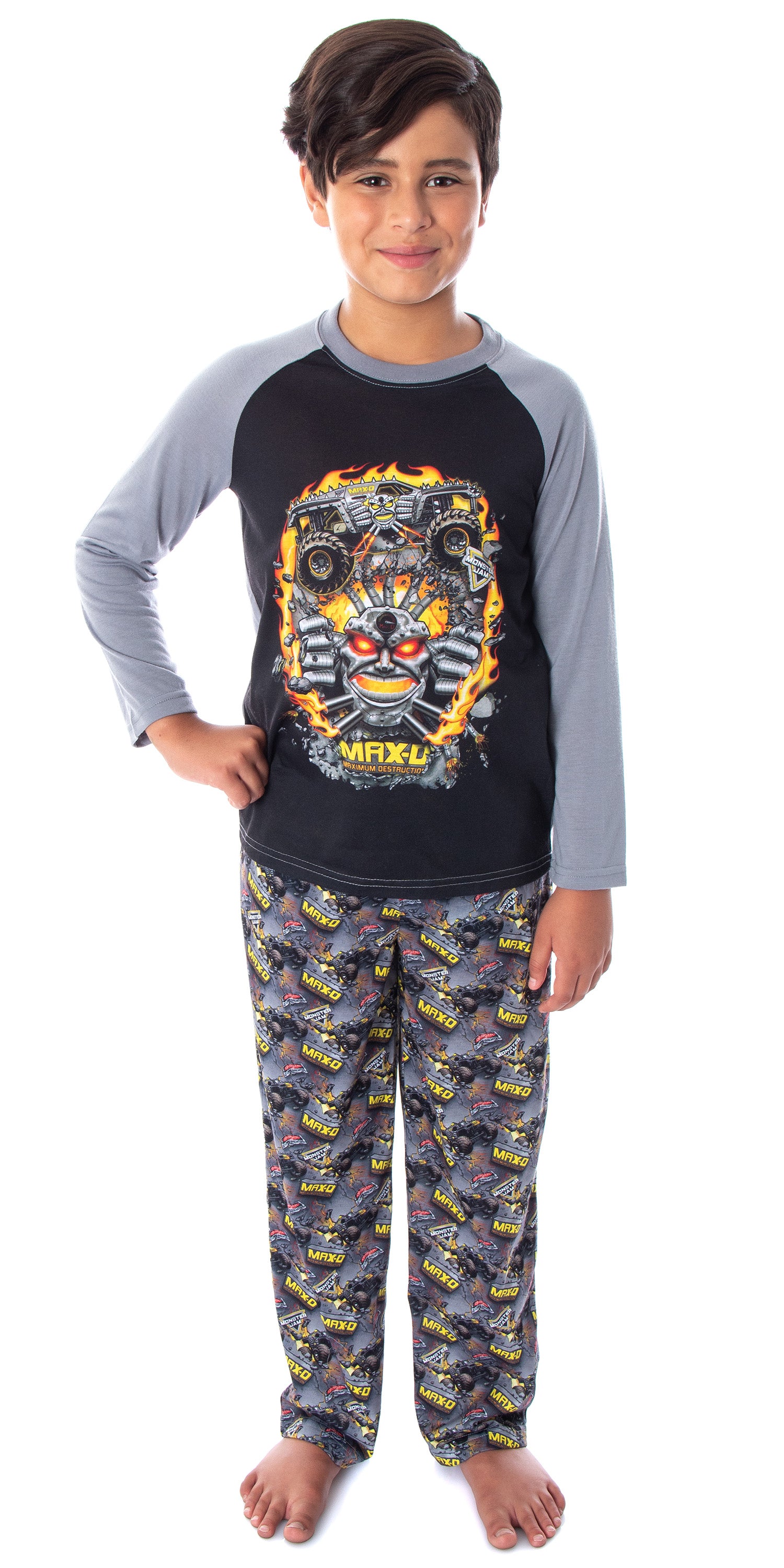 Monster Jam Trucks Boys' Maximum Destruction MAX-D 2 PC Pajama Sleep Set