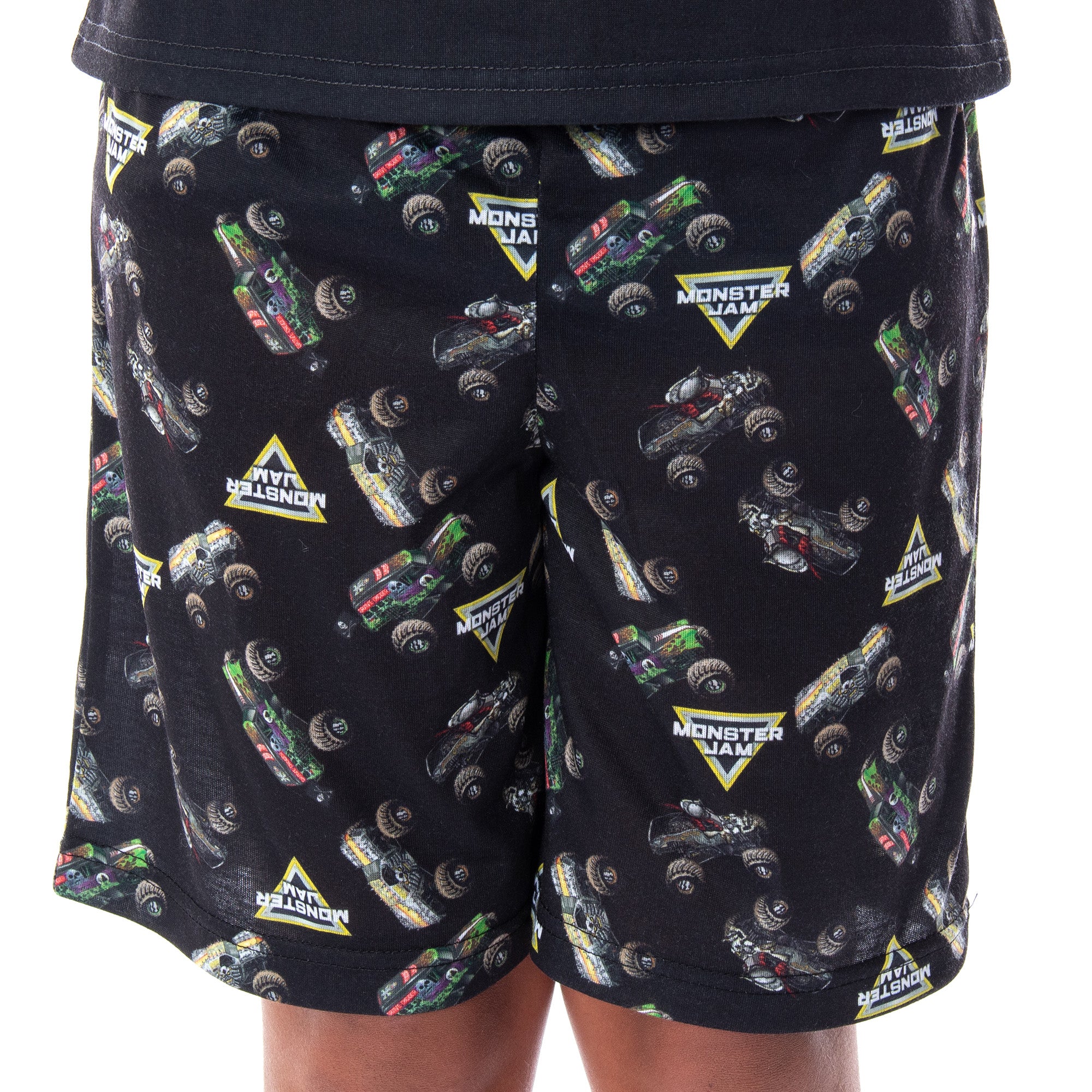 Monster Jam Boys' Skull Throttle Monster Truck Shirt And Shorts Pajama Set