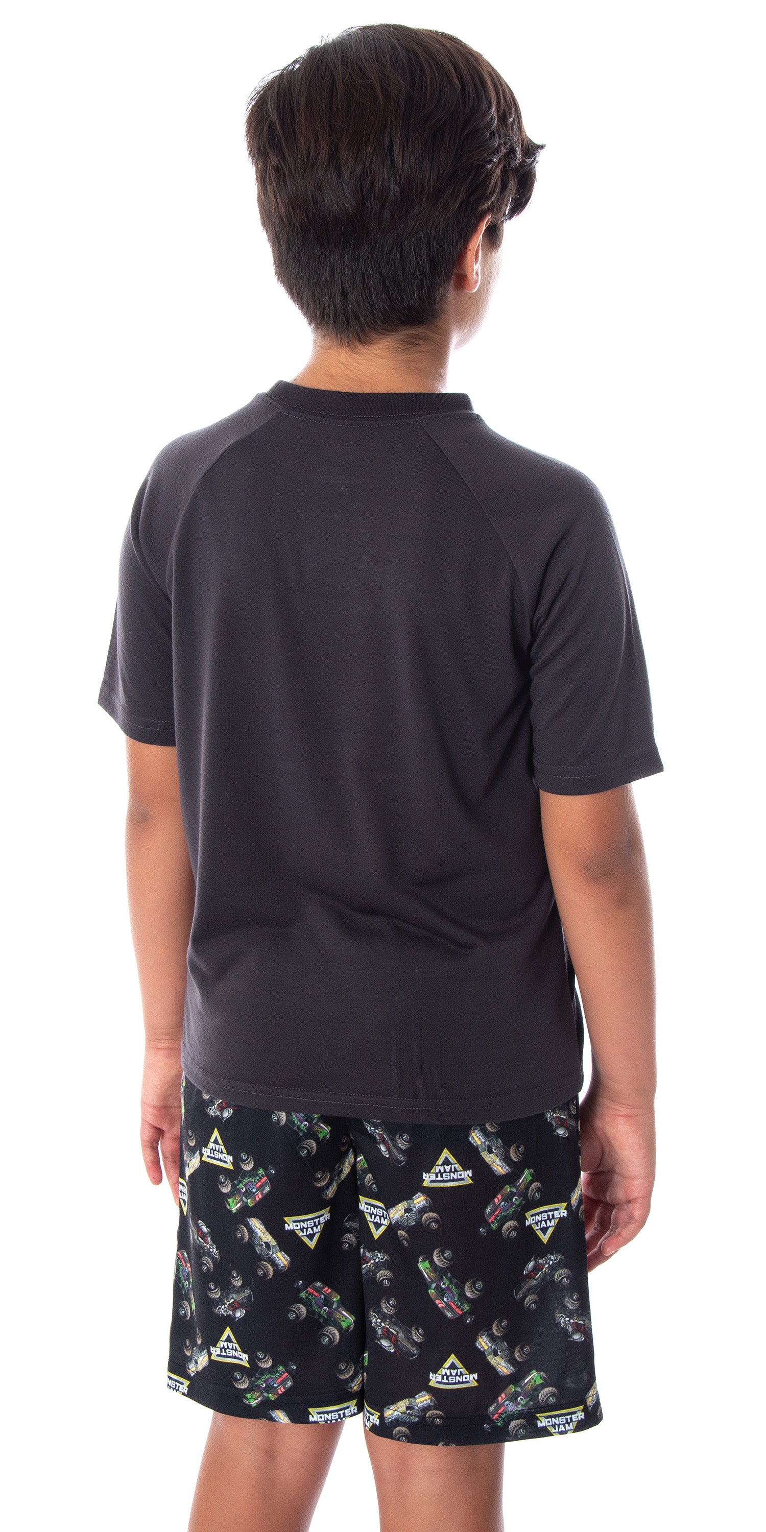 Monster Jam Boys' Skull Throttle Monster Truck Shirt And Shorts Pajama Set