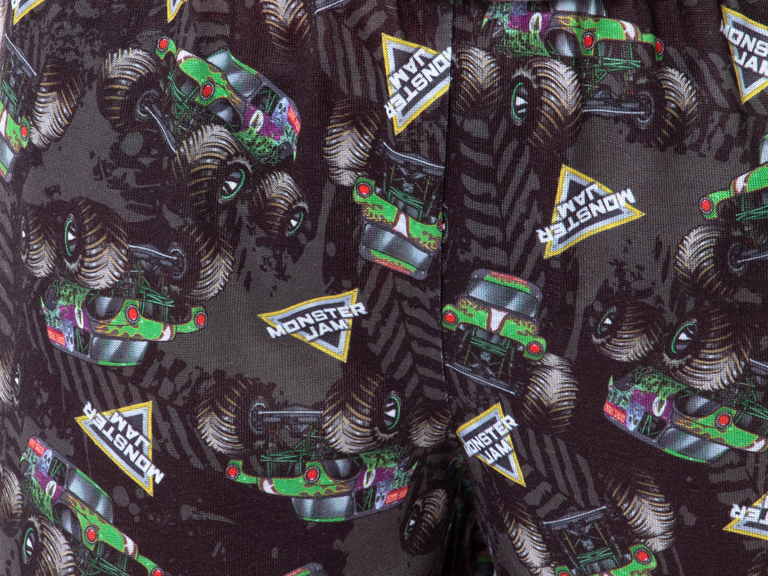 Monster Jam Boys' Grave Digger Truck Sleep Pajama Set Shorts Crewneck