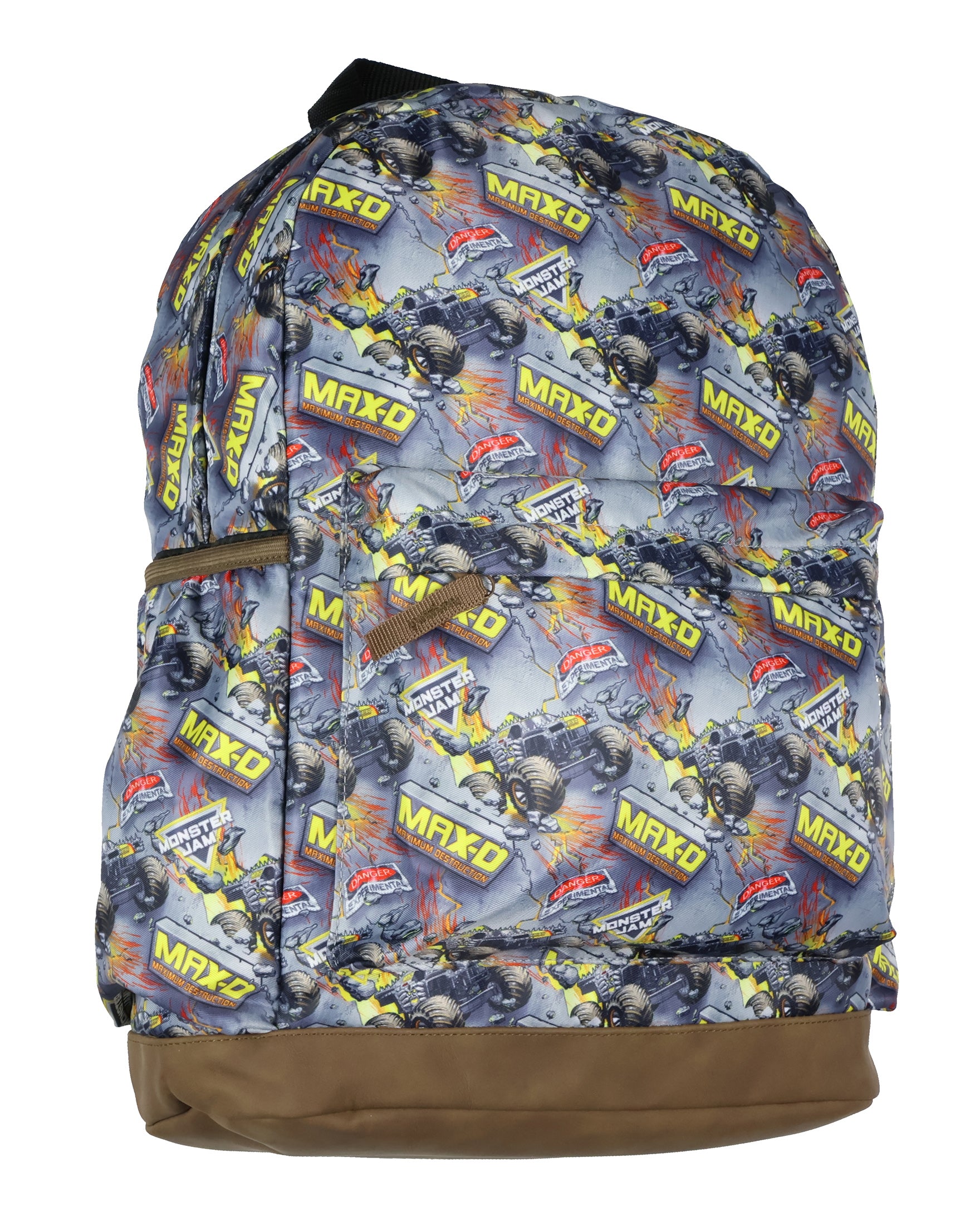Monster Jam Backpack Maximum Destruction Max-D Allover Design Travel Daypack