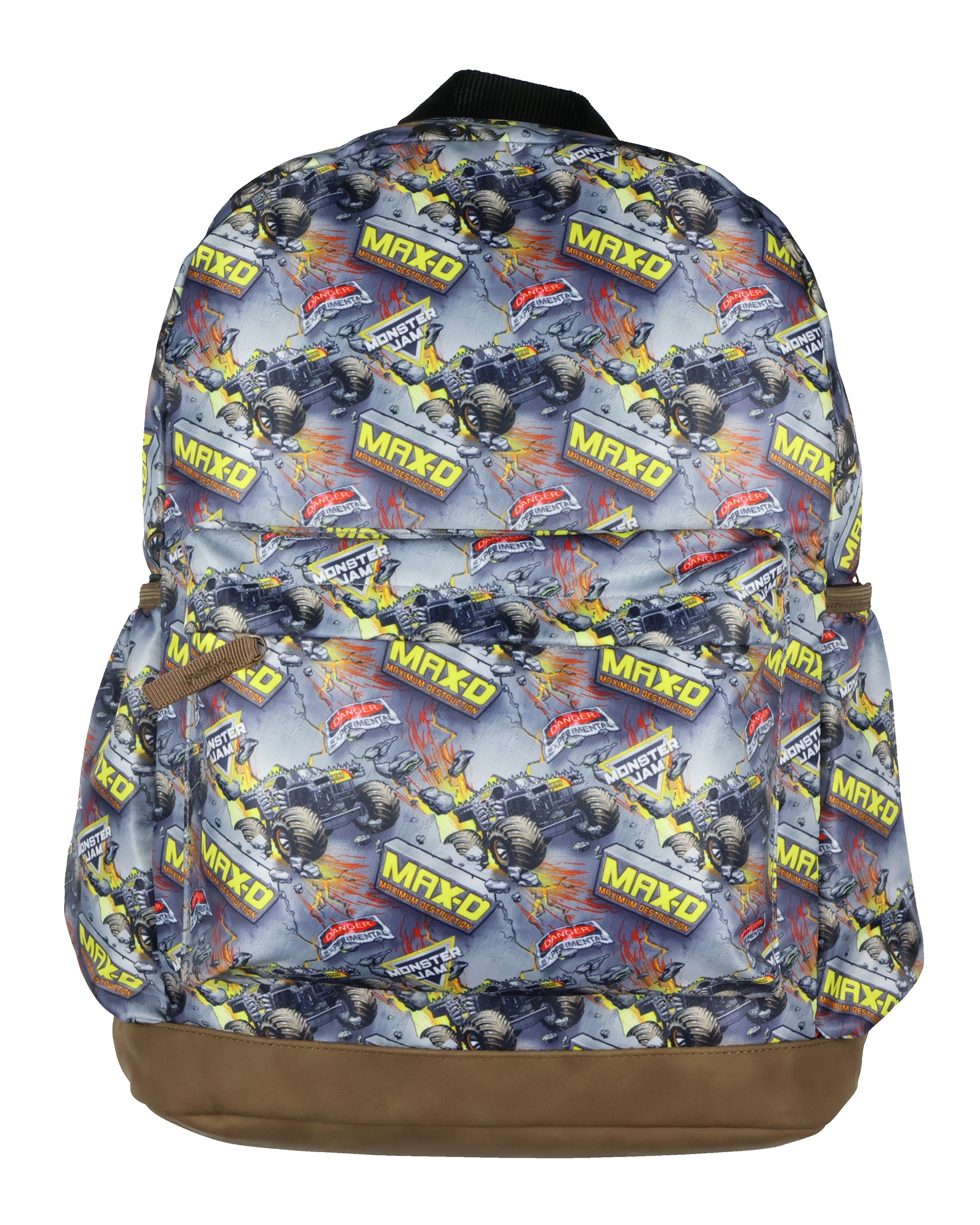 Monster Jam Backpack Maximum Destruction Max-D Allover Design Travel Daypack