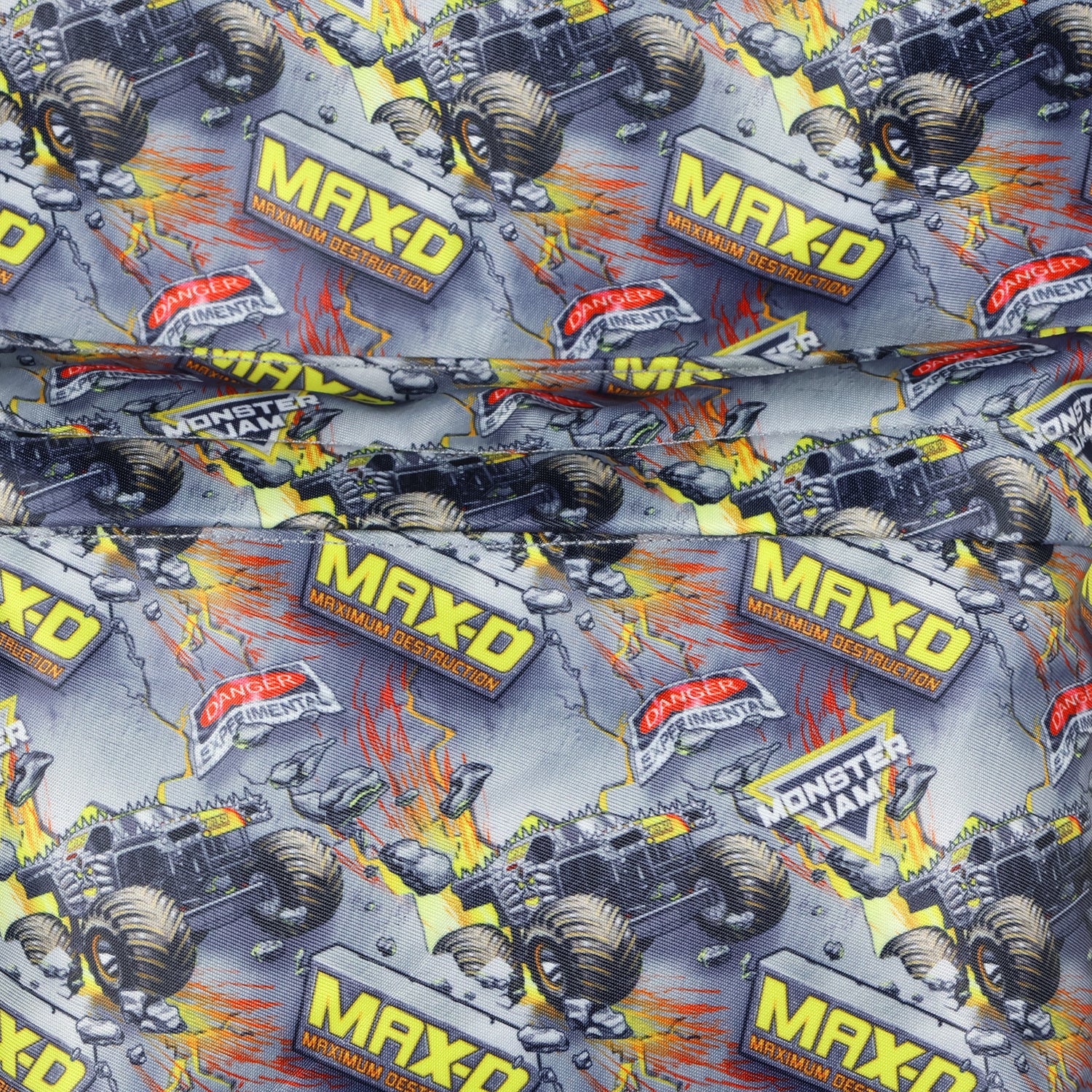 Monster Jam Backpack Maximum Destruction Max-D Allover Design Travel Daypack