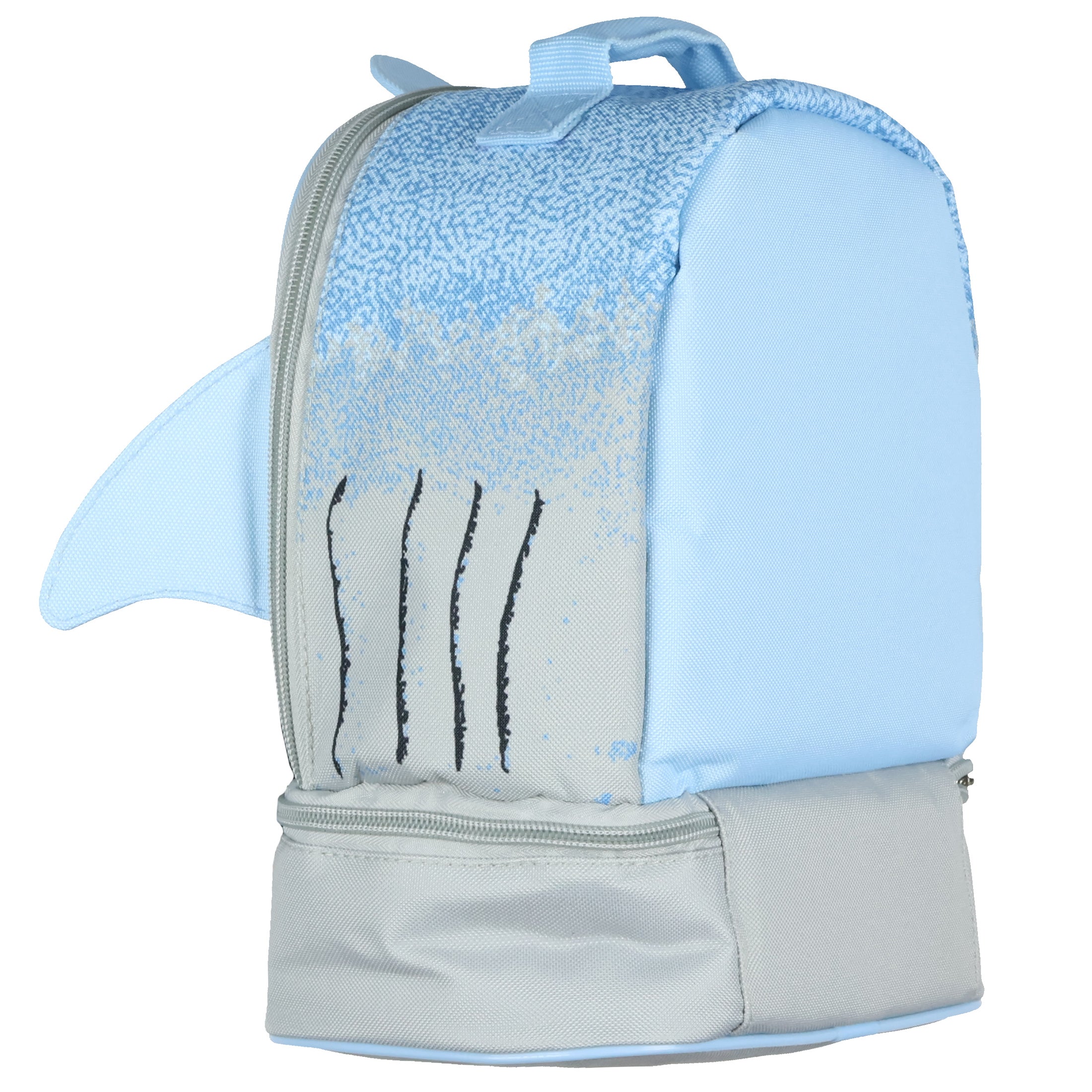 Monster Jam Lunch Box Megalodon Shark 3D Fins Dual Compartment Insulated Bag