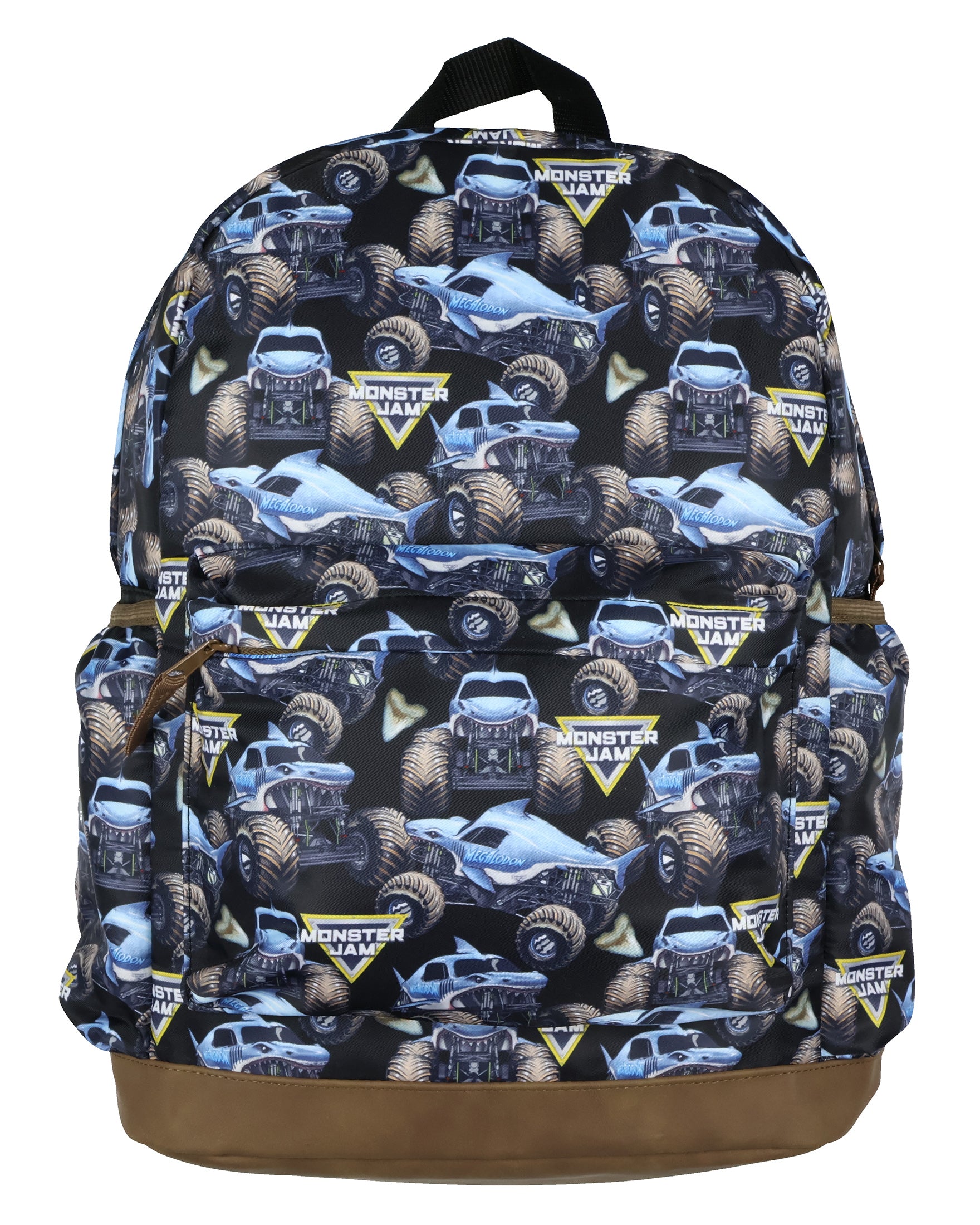 Monster Jam Backpack Allover Megalodon Design Travel Daypack Tech Bag