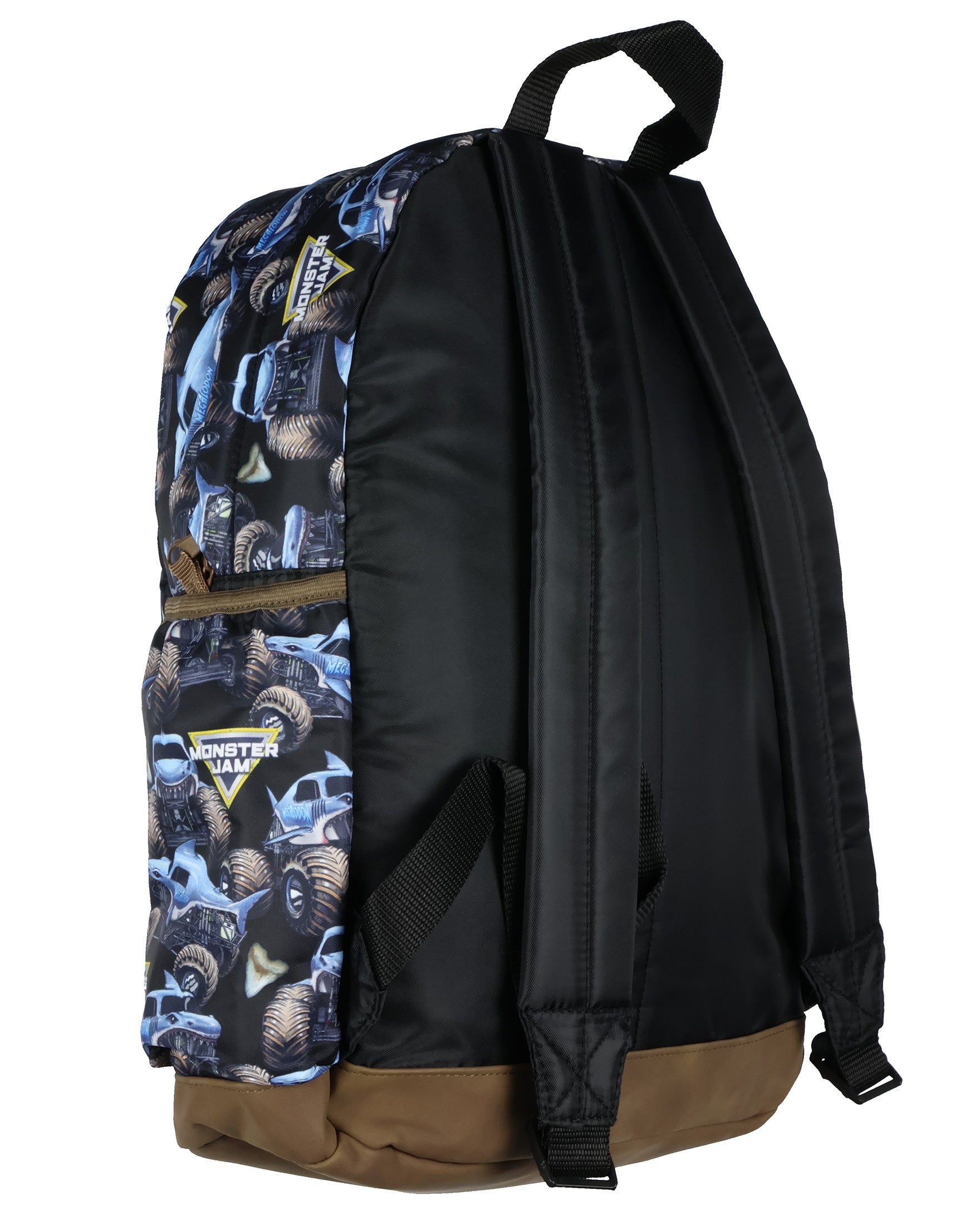 Monster Jam Backpack Allover Megalodon Design Travel Daypack Tech Bag