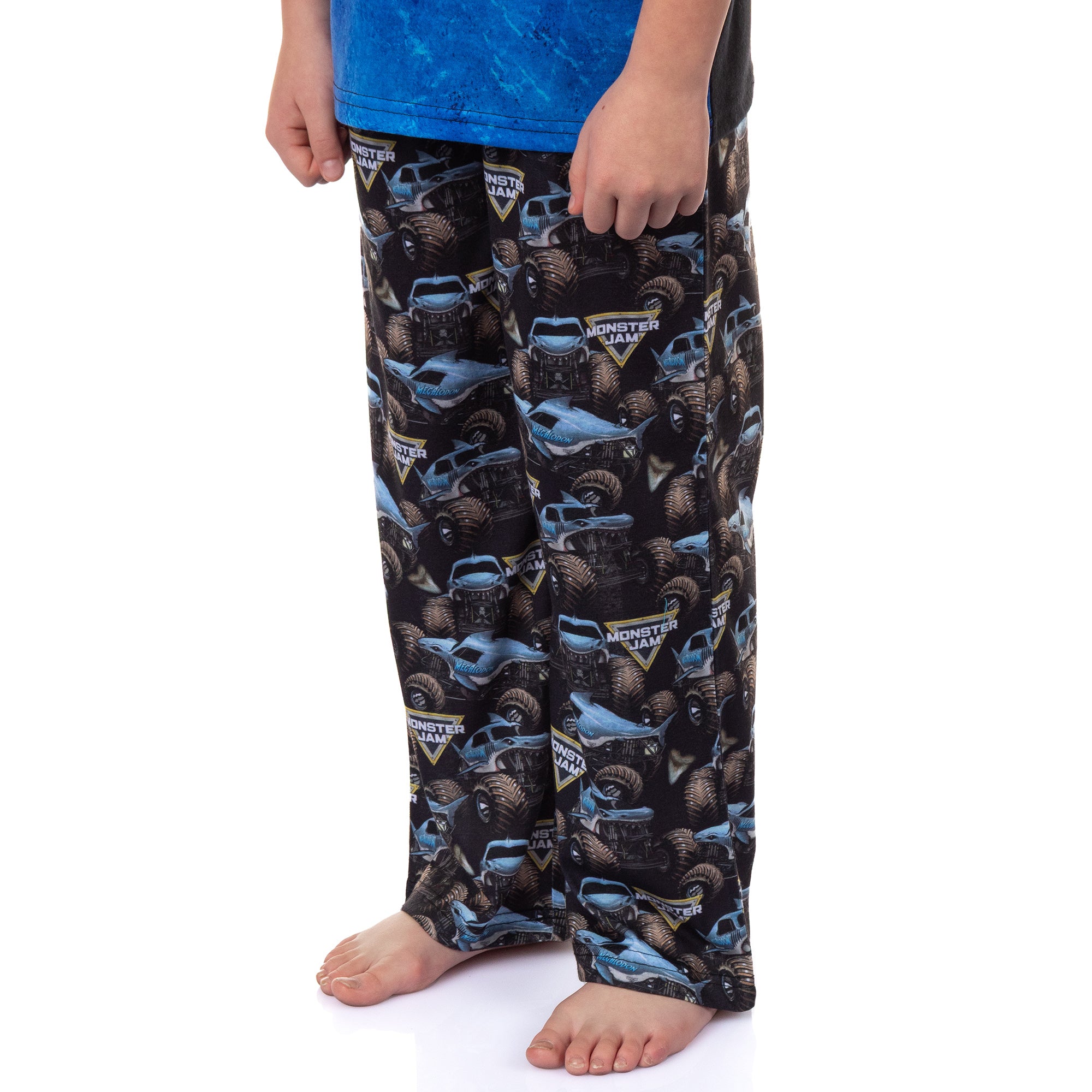 Monster Jam Pajamas Boys' Megalodon Short Sleeve and Pants Sleep Set (4/5)