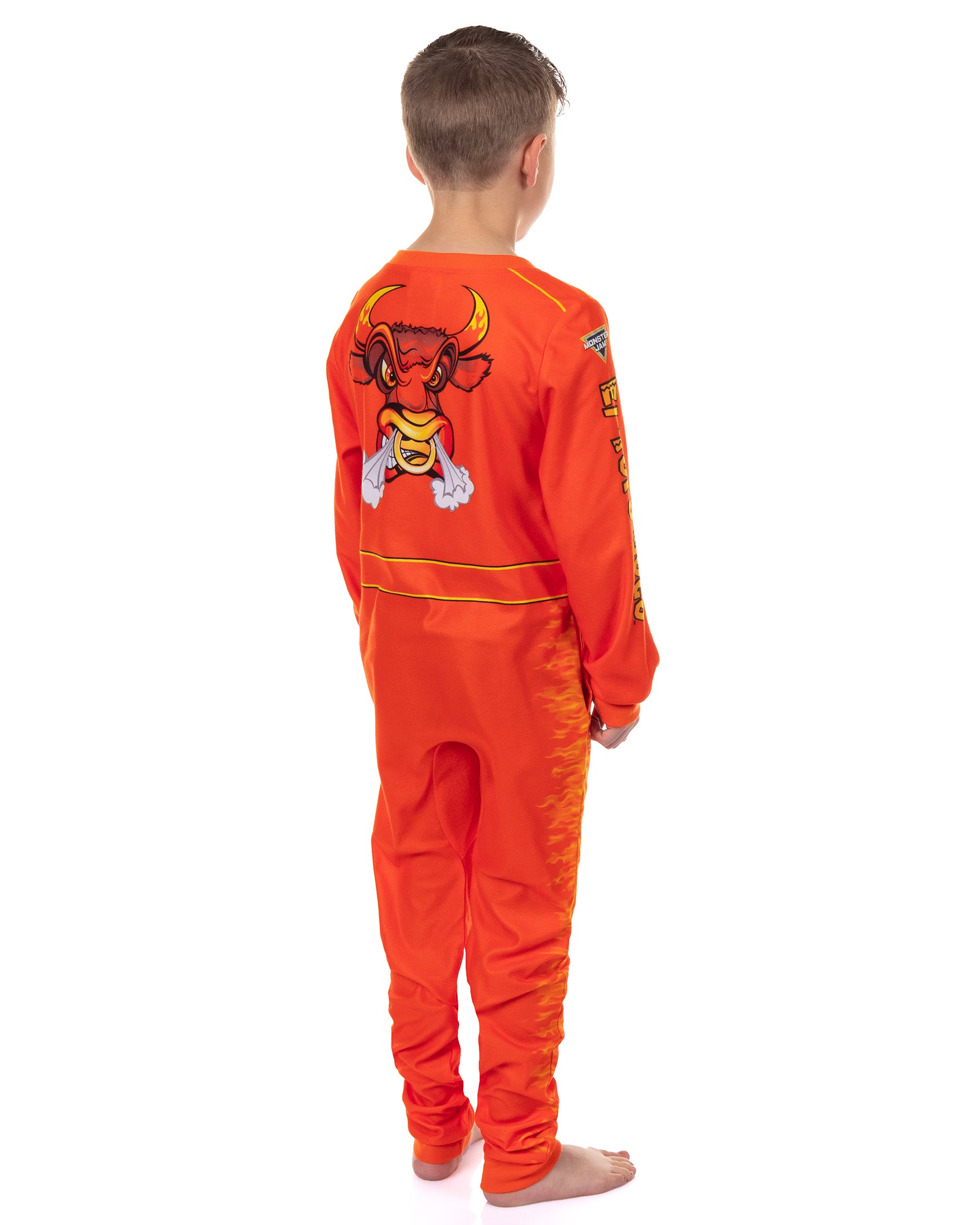 Monster Jam Pajamas Boys' El Toro Loco Union Suit Footless Sleeper (8)