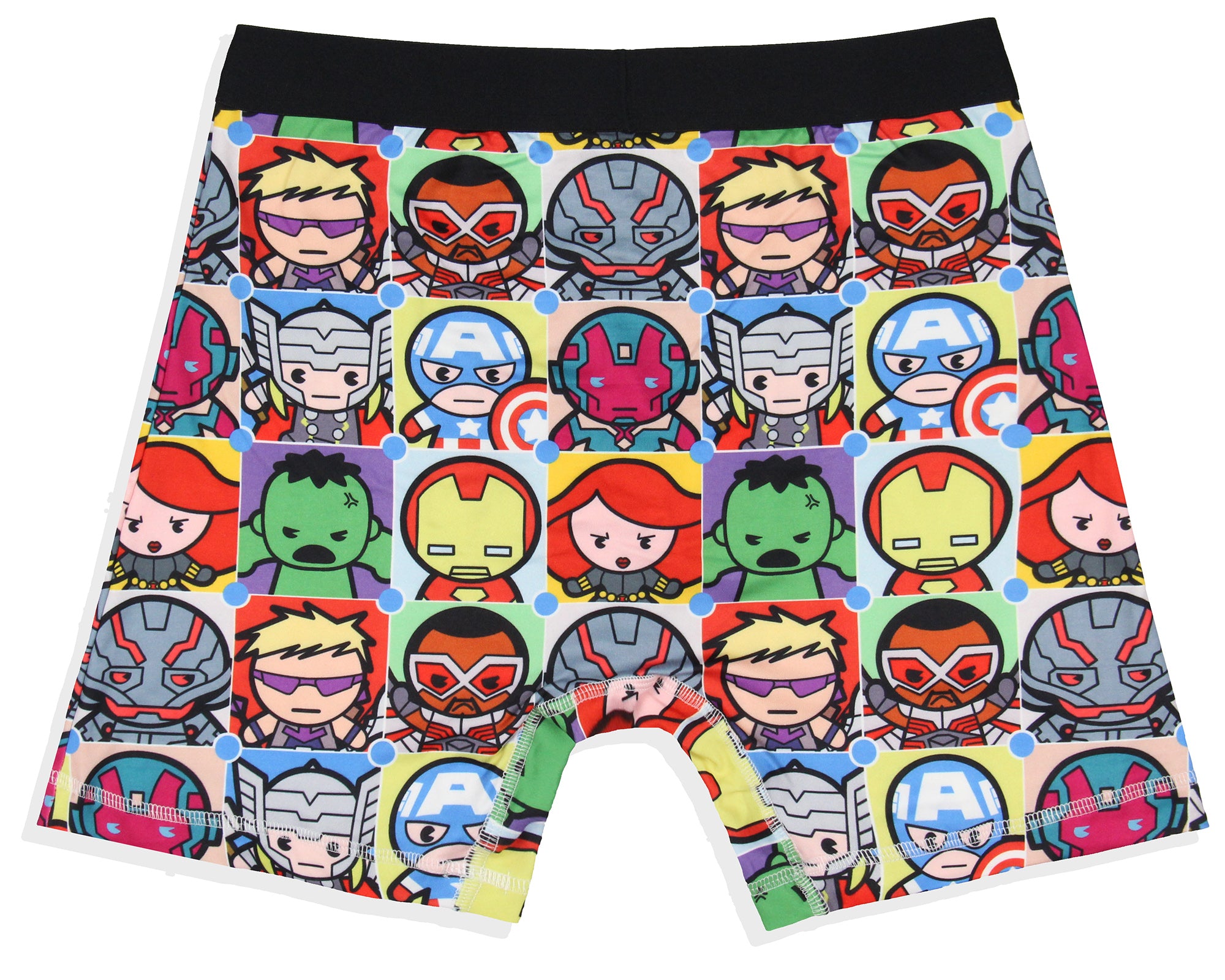 Marvel Comics Men's Kawaii Character Grid Boxers Underwear Boxer Briefs