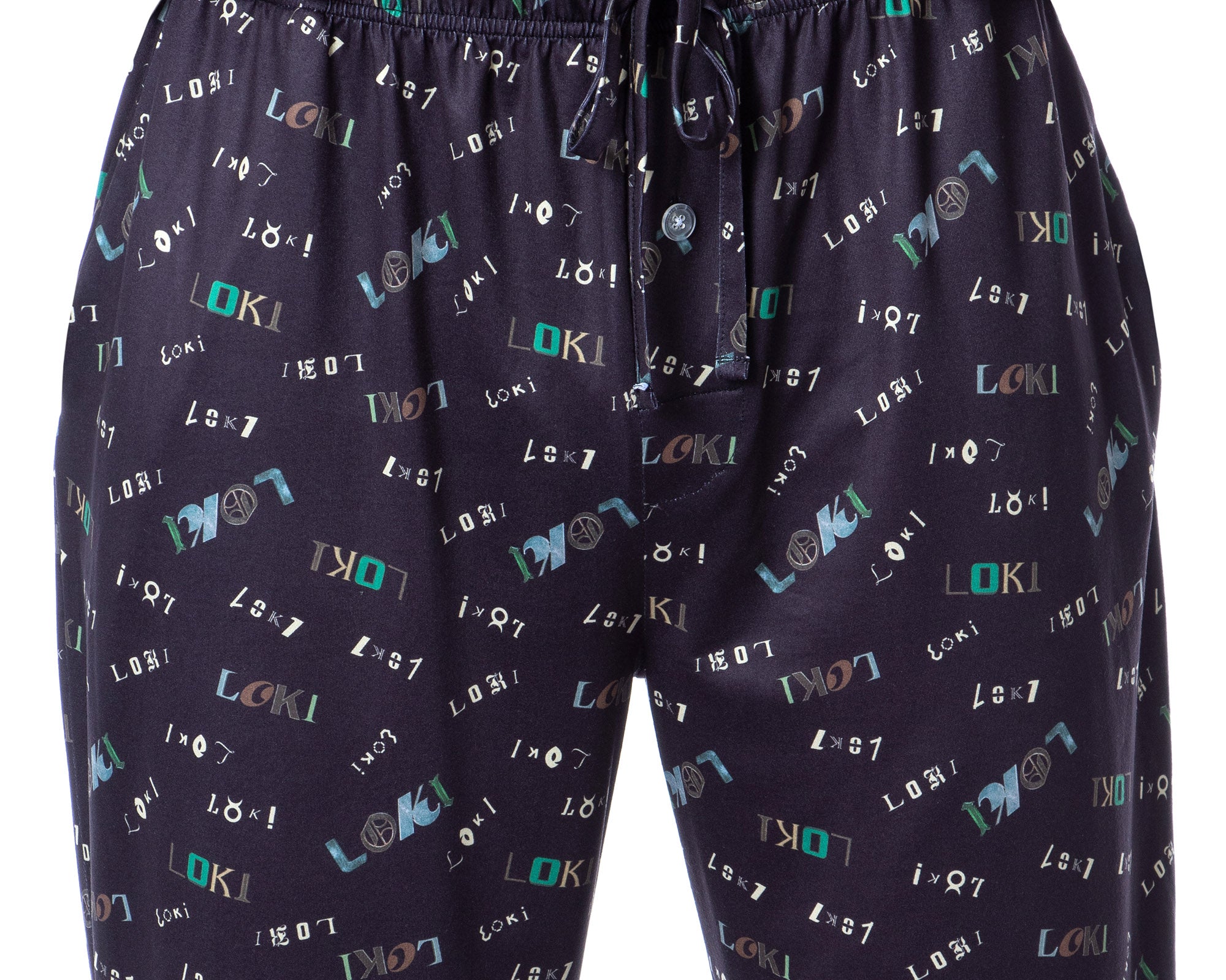 Marvel Mens' Loki TV Series Logo Tossed Print Sleep Pajama Pants