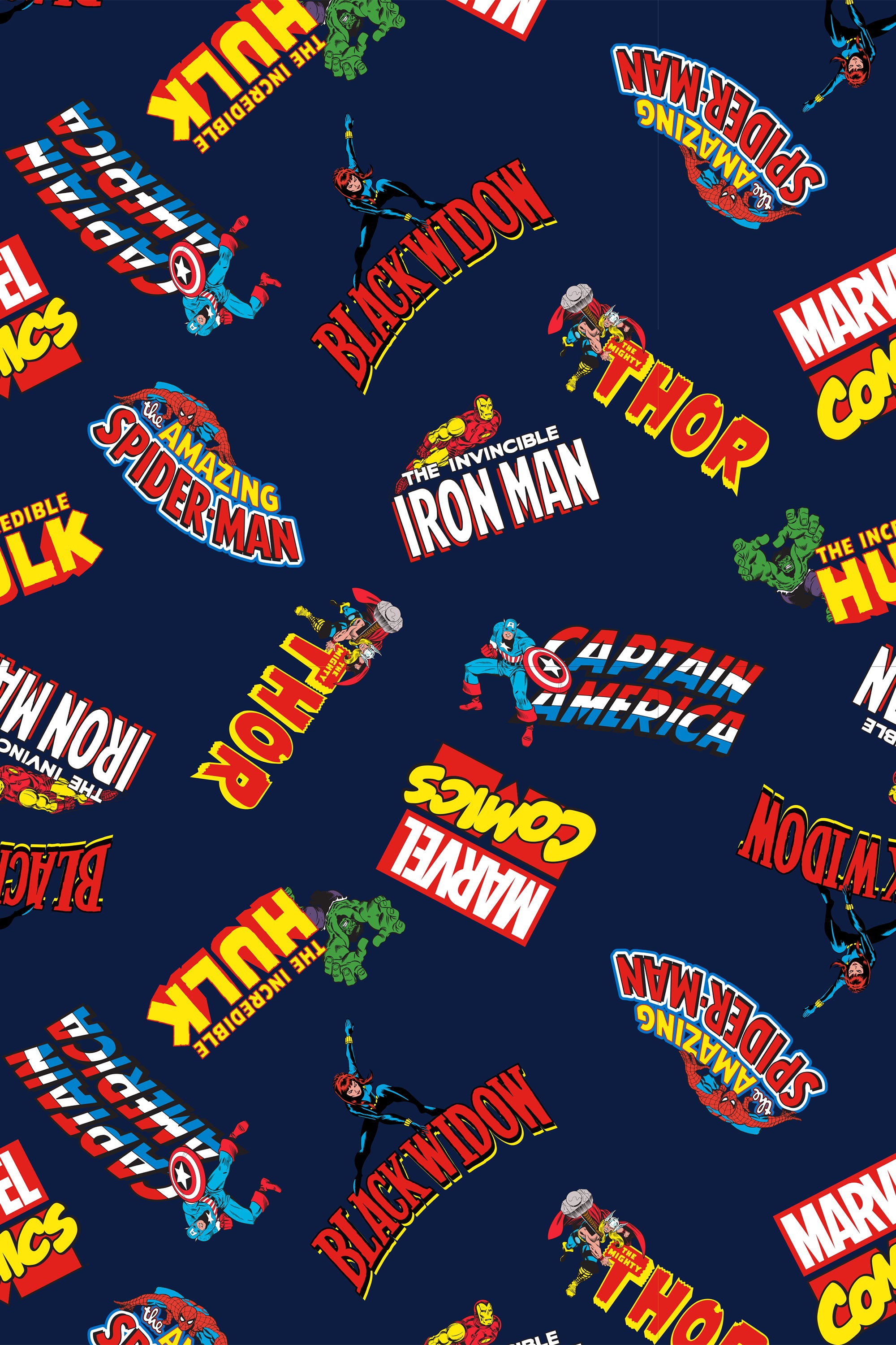 Marvel Comics Mens' Superhero Logo Titles Loungewear Pajama Pants