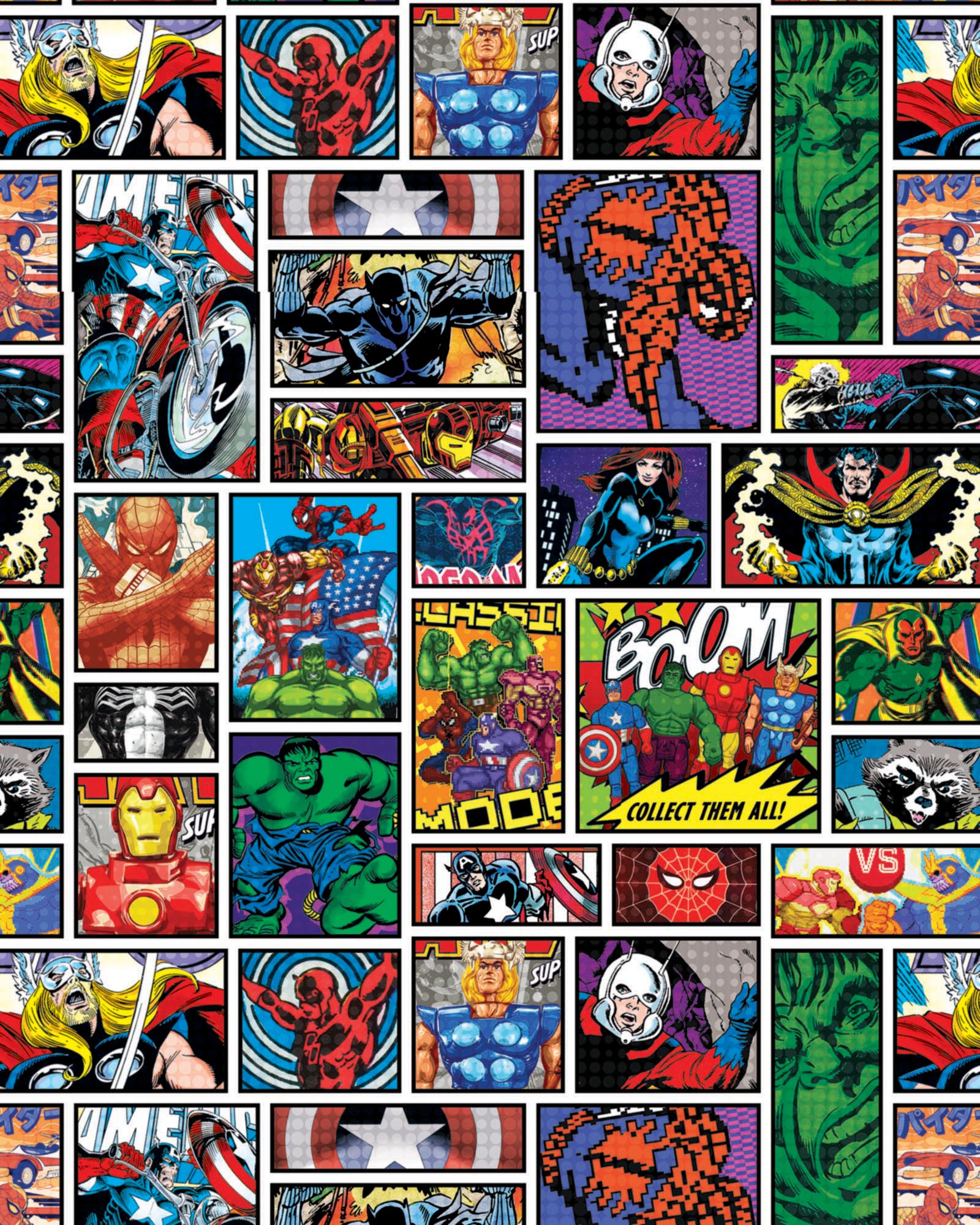 Marvel Comics Mens' Vintage Avengers Comic Book Page Pajama Pants