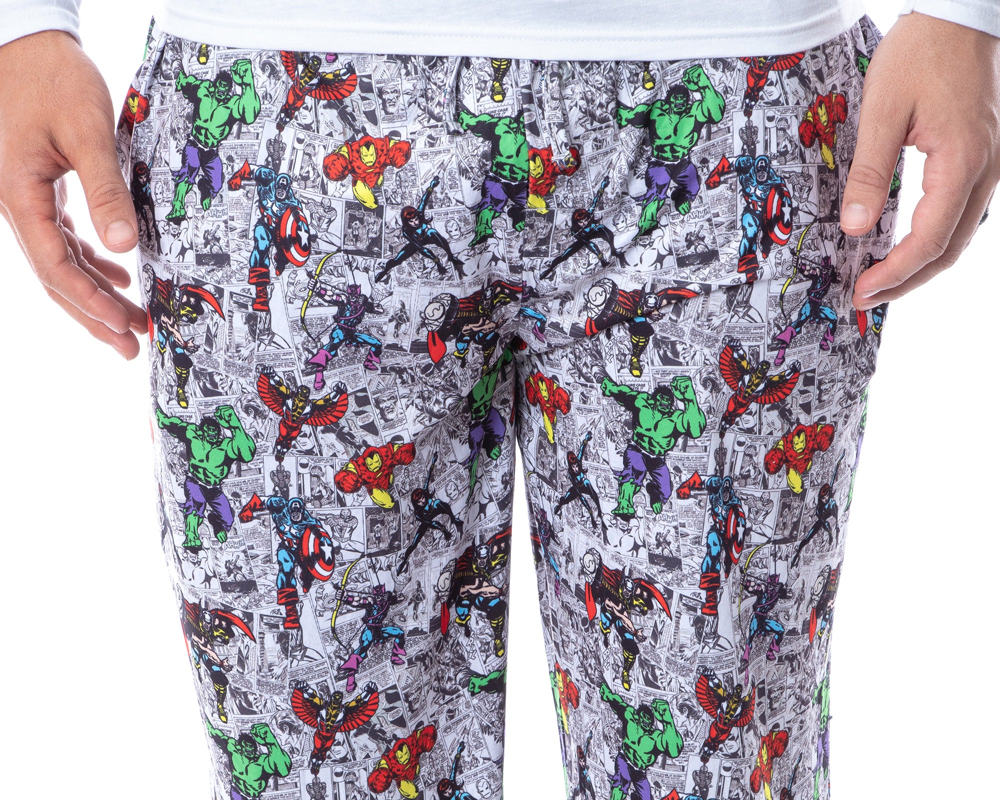 Marvel Mens' The Avengers Vintage Superhero Comic Sleep Pajama Pants