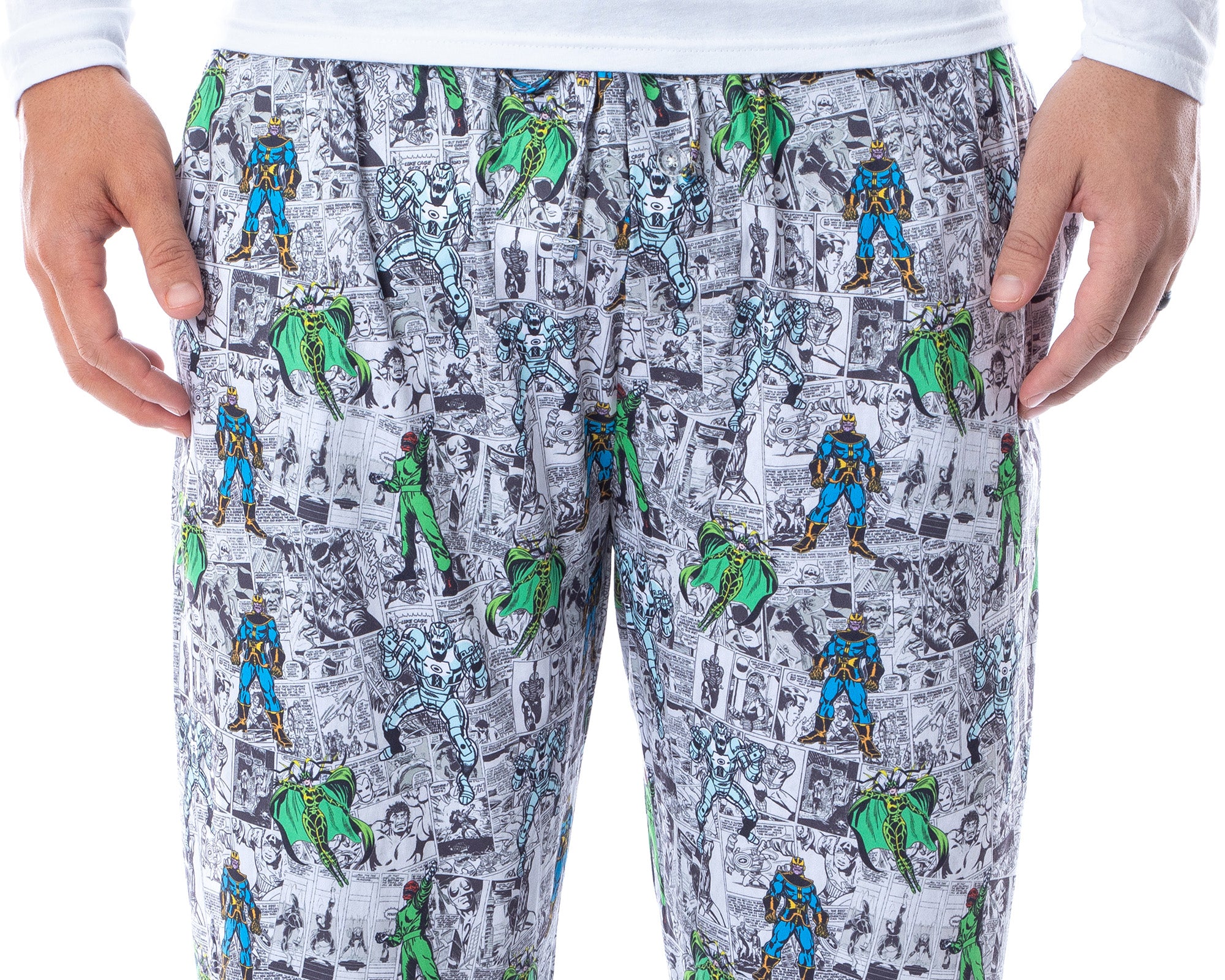 Marvel Mens' Comic The Avengers Villain Vintage Comic Sleep Pajama Pants