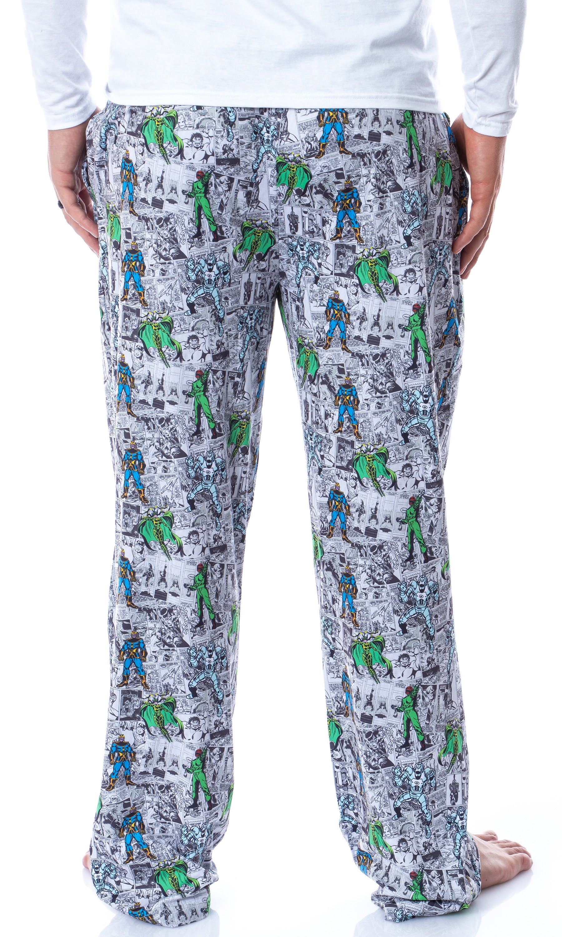 Marvel Mens' Comic The Avengers Villain Vintage Comic Sleep Pajama Pants