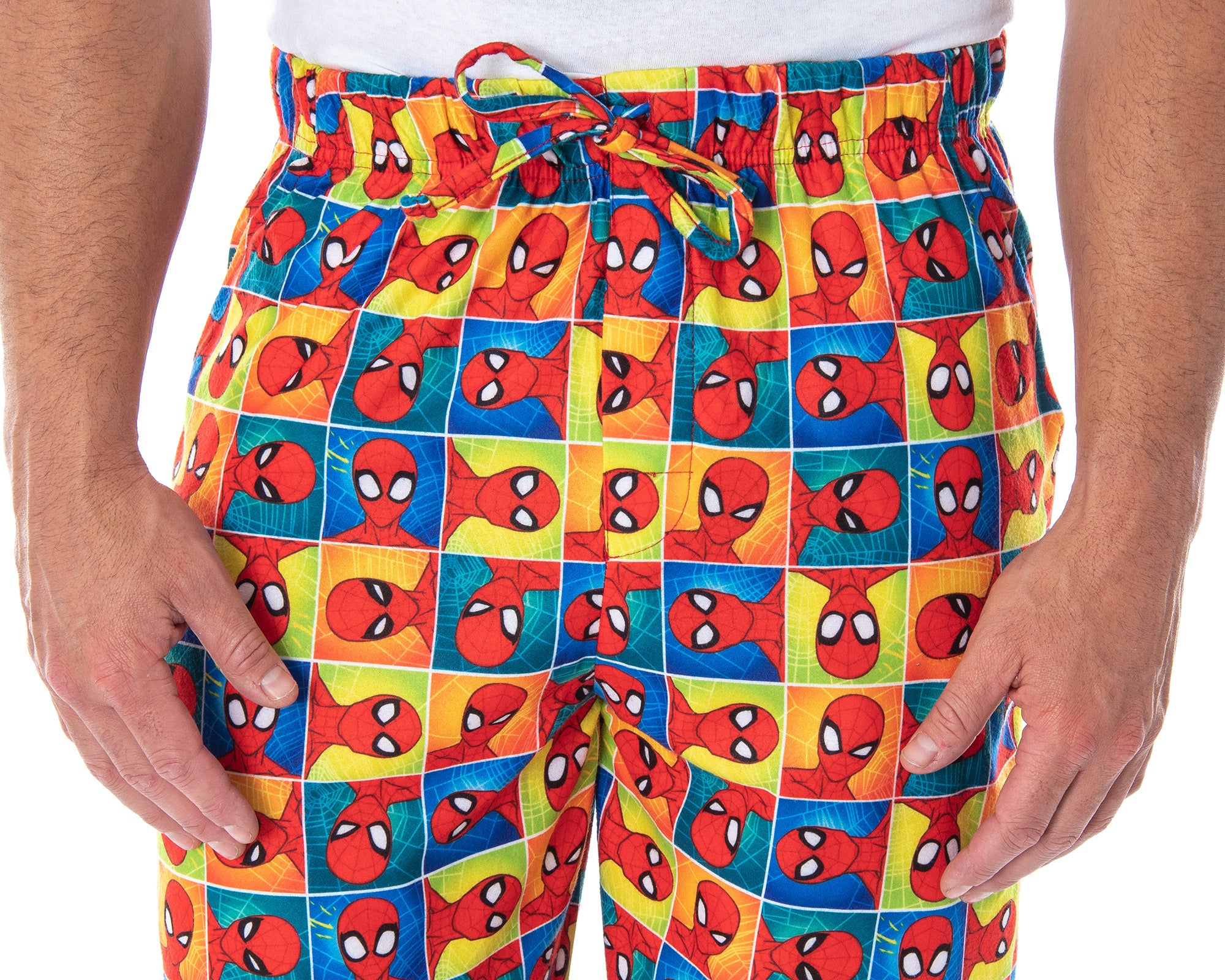 Marvel Men's Spiderman Portrait Grid Print Sleep Lounge Pajama Pants