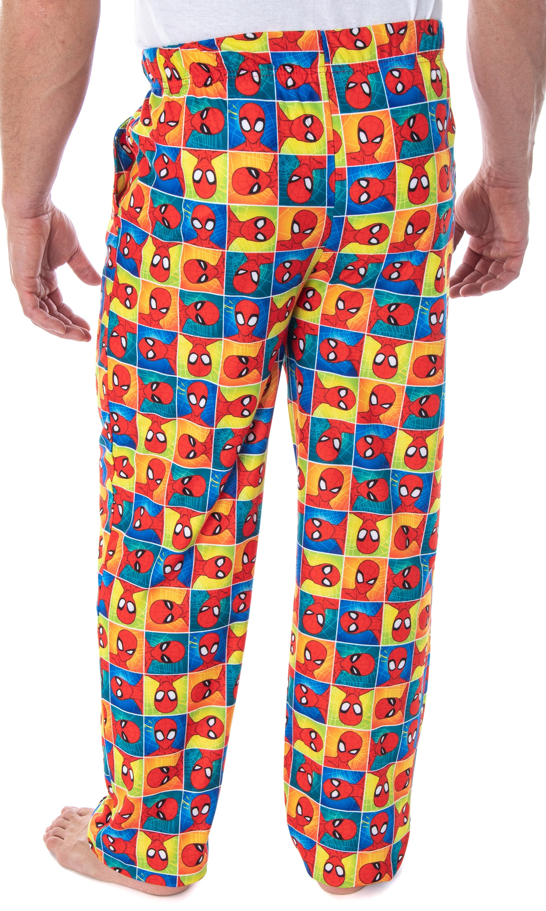 Marvel Men's Spiderman Portrait Grid Print Sleep Lounge Pajama Pants