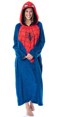 Marvel Mens' Spider-Man Logo Hooded Fleece Costume Poncho Pajama For Men Women