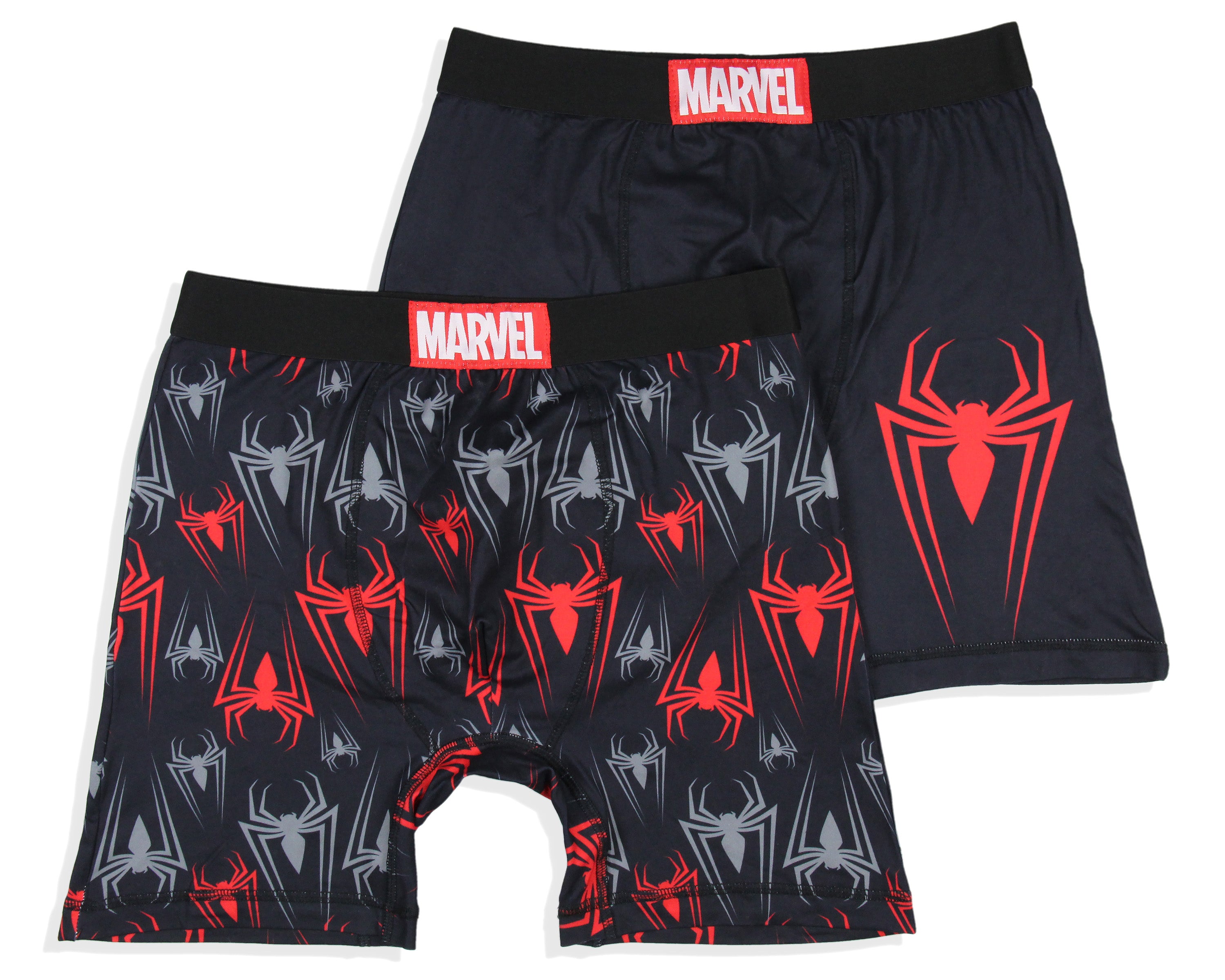 Marvel Mens' 2 Pack Spider-Man Spidey Boxers Underwear Boxer Briefs