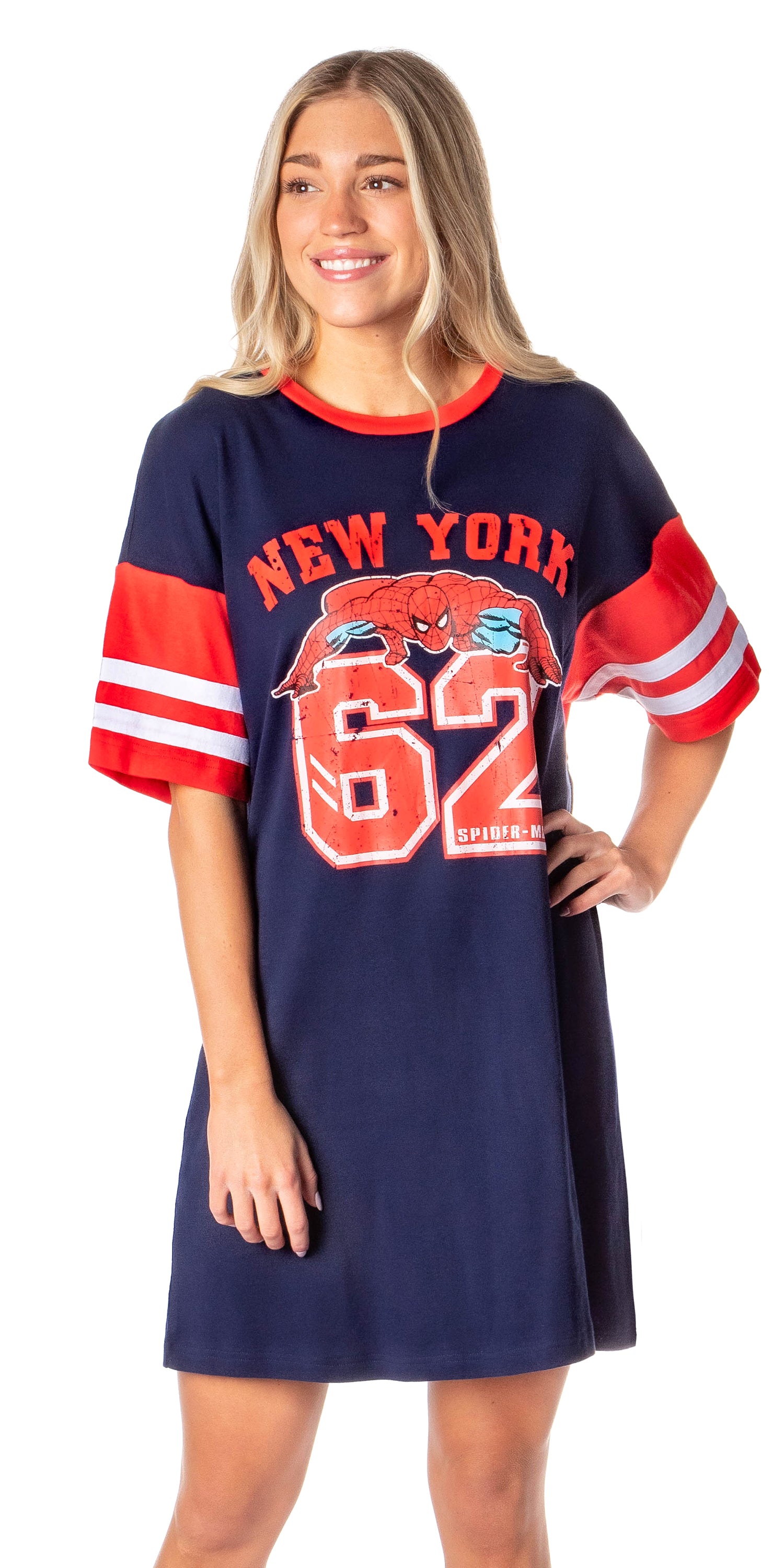 Marvel Comics Womens' Spider-Man 62 New York Nightgown Pajama Shirt Dress