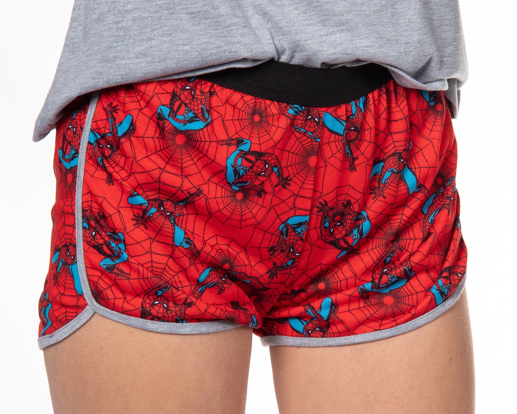 Marvel Womens' Spider-Man Comic Superhero Character Sleep Pajama Set Shorts