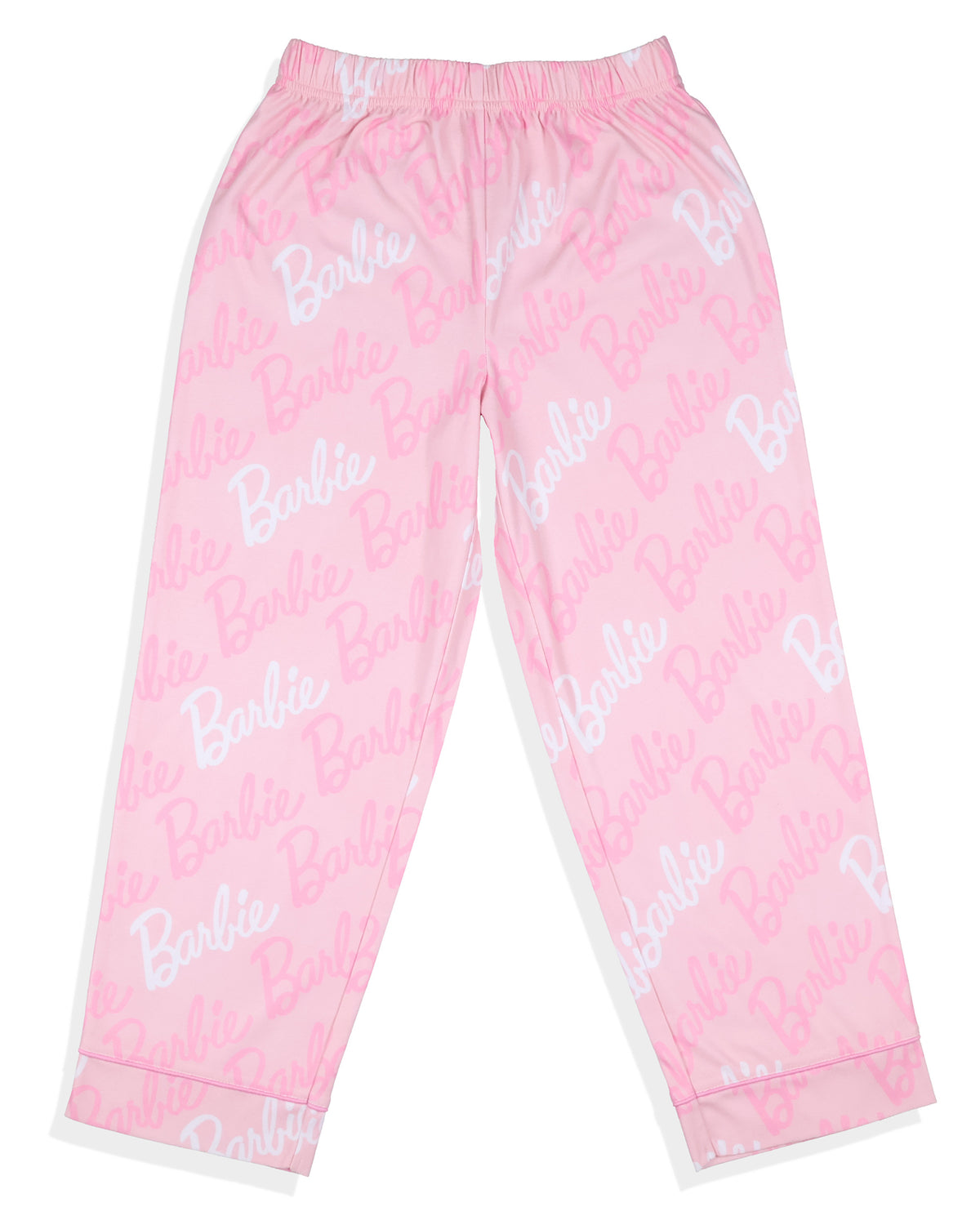 Barbie Pajamas Girl's Barbie Logo Button Front 2 Piece PJ Set