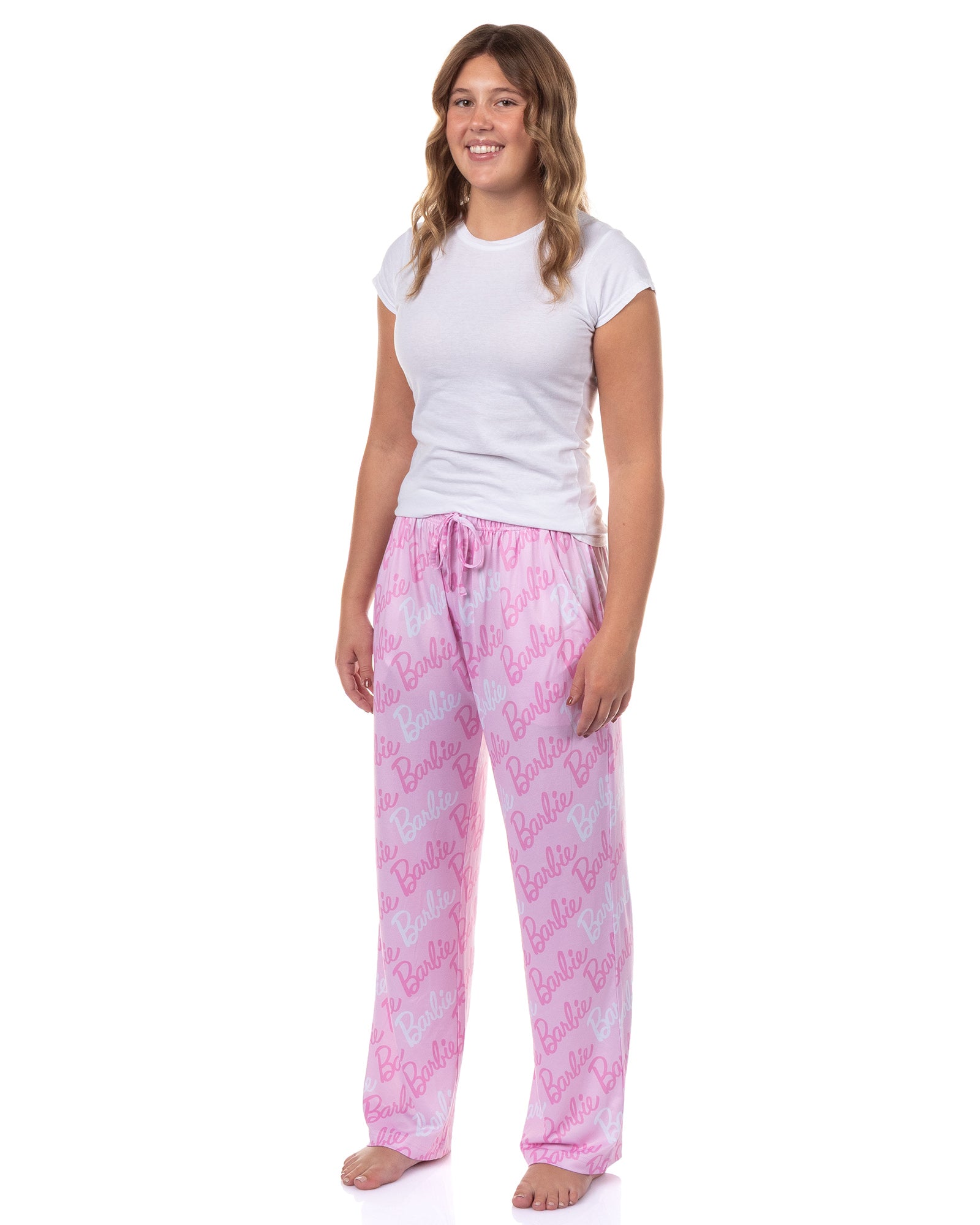 Barbie Pajamas All Over Logo Design Lounge Sleep Pants